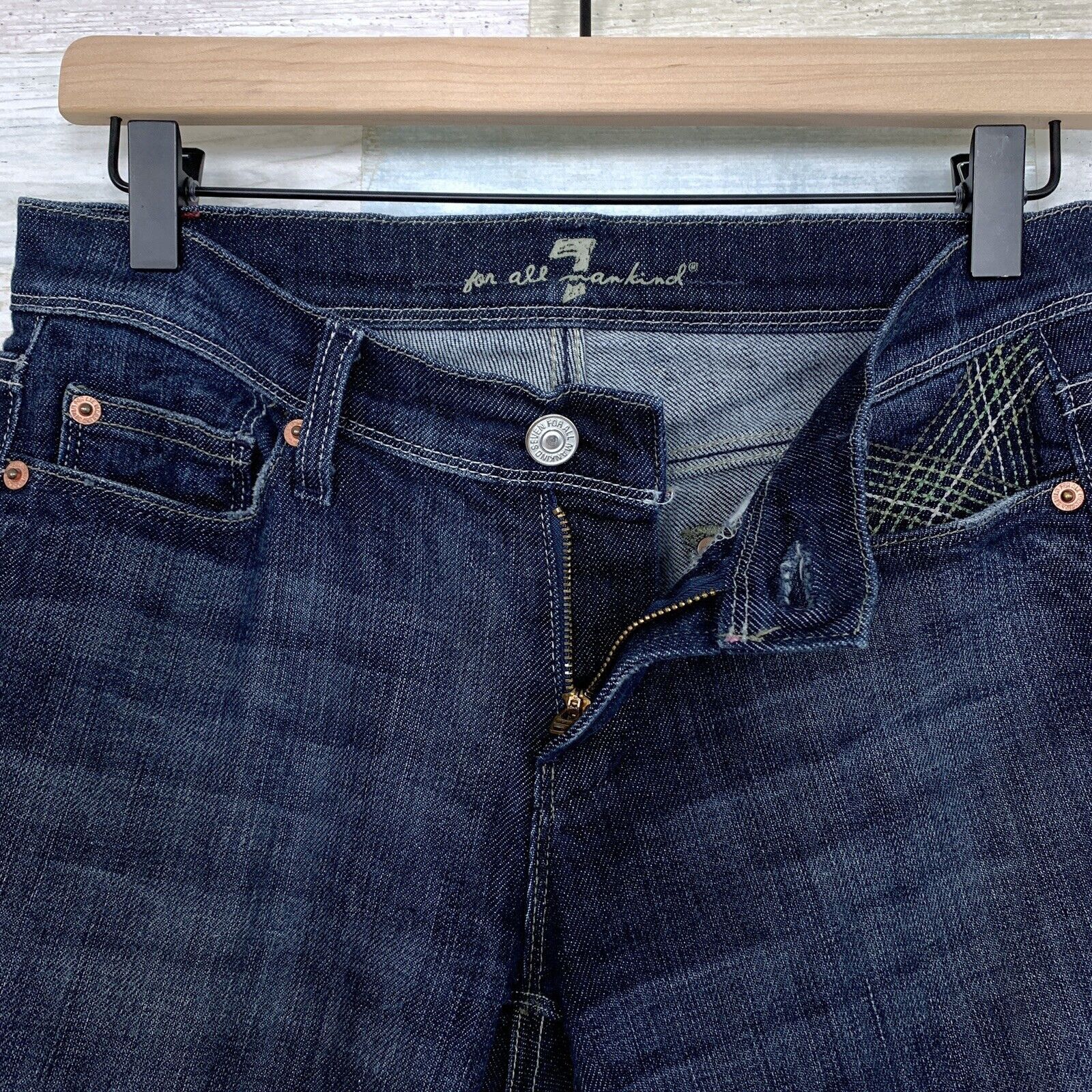 7 For All Mankind 7 For All Mankind Mia Cropped Jeans Dark Low Rise Womens 26 Size 26" / US 2 / IT 38 - 3 Thumbnail