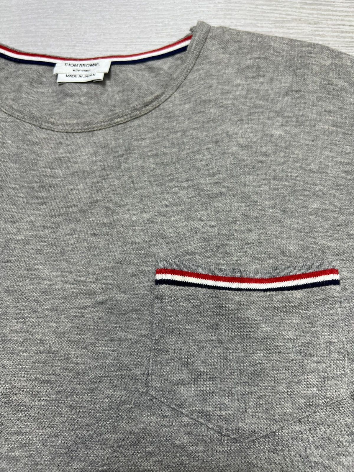 Thom Browne Thom Browne - Chest Pocket Short Sleeve T-Shirt Size US XS / EU 42 / 0 - 6 Thumbnail