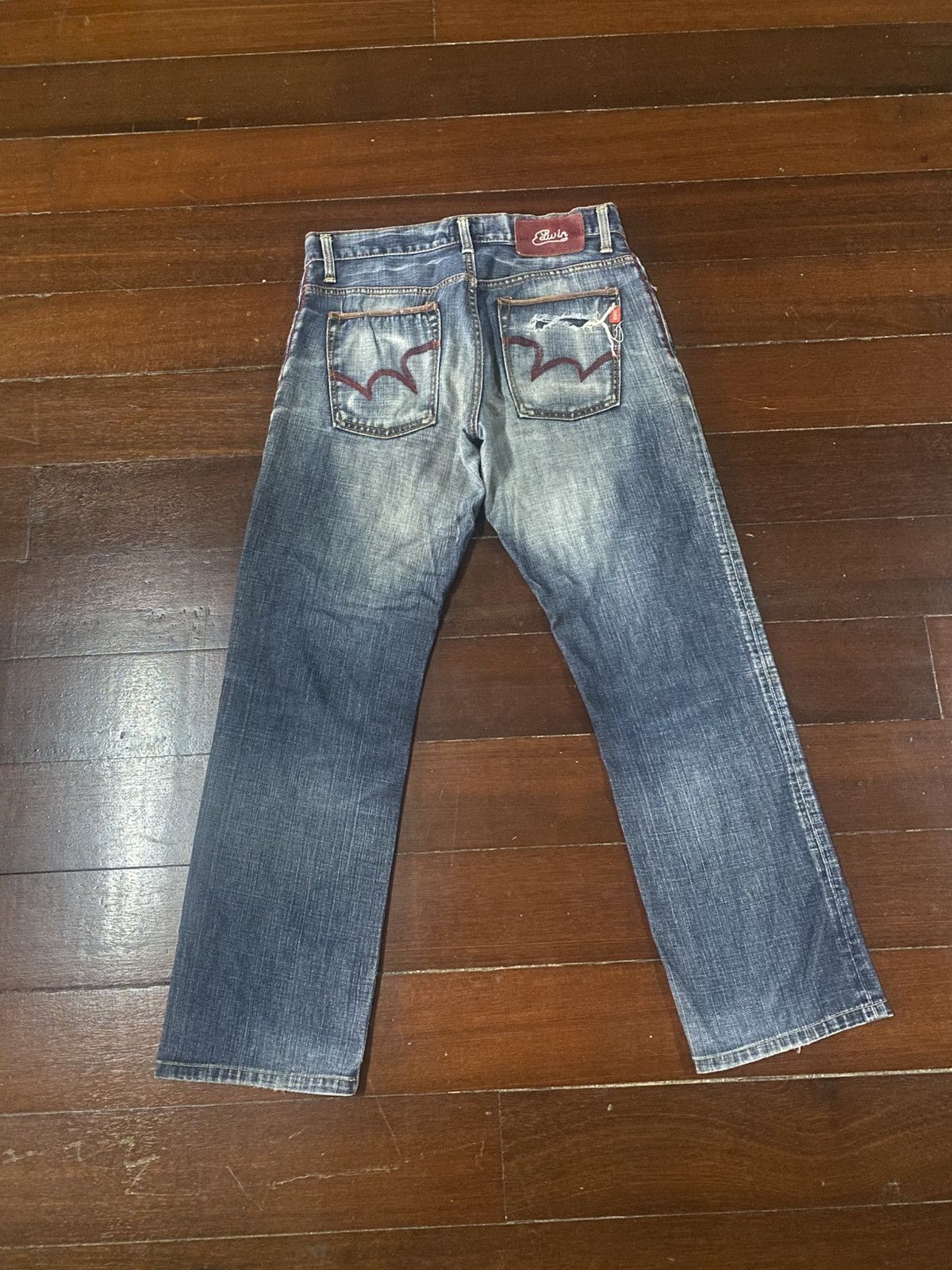 Edwin Flare Edwin blue trip Mudwash Rusty Distress Jean Size US 33 - 7 Thumbnail