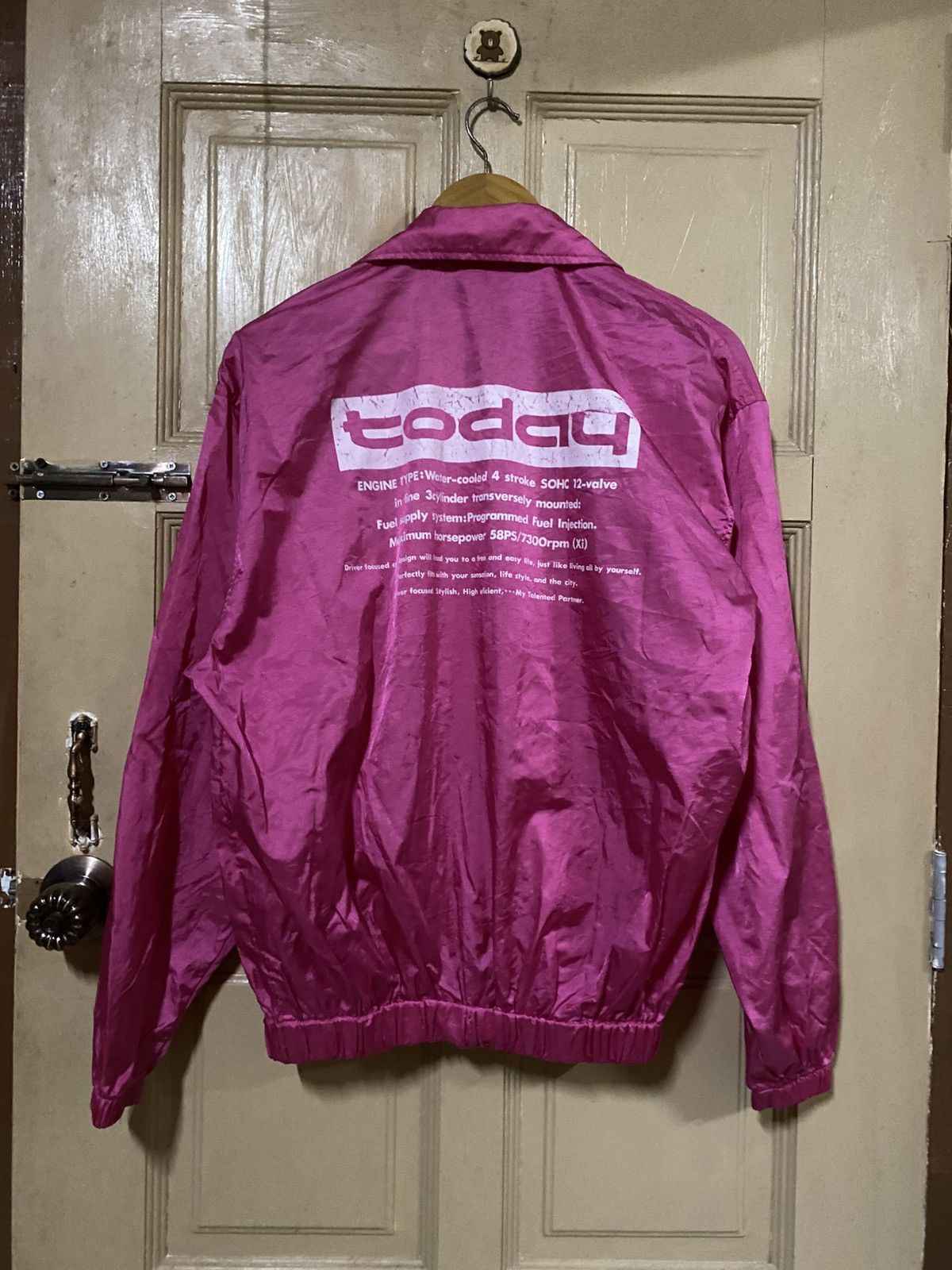 Japanese Brand Vintage 90s Honda Primo Today Pink Nylon Windbreaker Jacket Size US M / EU 48-50 / 2 - 6 Thumbnail