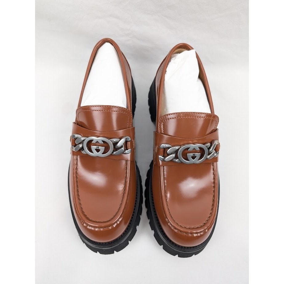 Gucci o1rshd1 Cordovan Lux Loafers in Rust Size US 12 / EU 45 - 17 Thumbnail