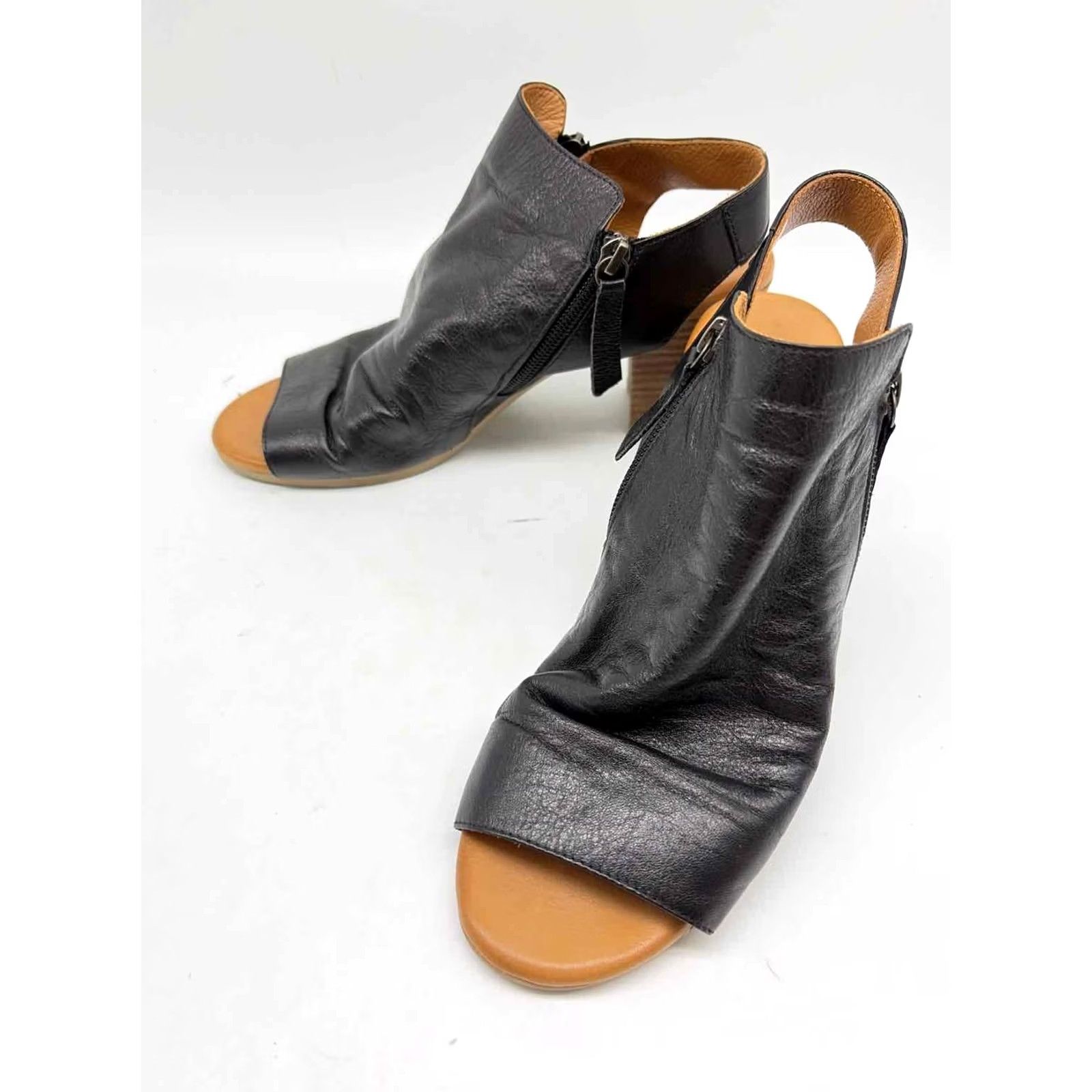 Vintage Biza Black Size 39 Block Heels Size US 9 / IT 39 - 2 Thumbnail