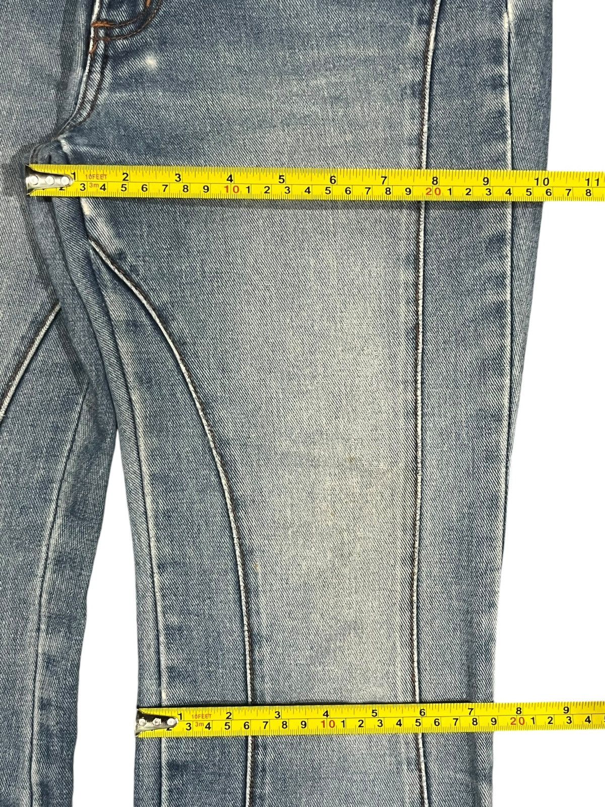 Hysteric Glamour × Japanese Brand Vintage Japanese Brand Blue Washed Distressed Flare Jeans Size 26" / US 2 / IT 38 - 14 Thumbnail