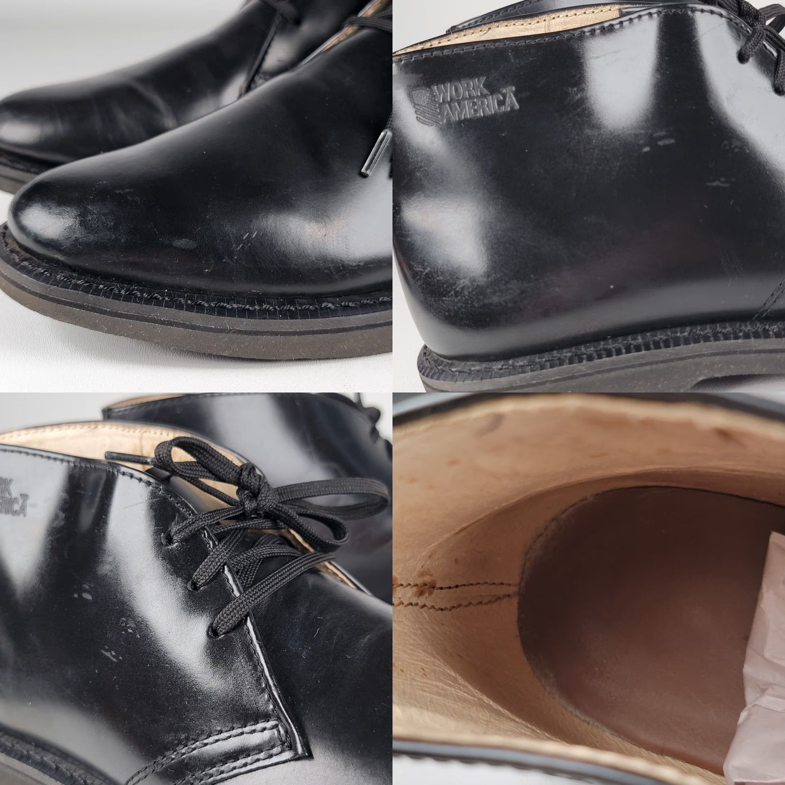Vintage Work America Boots Chukka Boots Black Slip Resistant Oil Resistant Men 11 EA Leather Leather Ankle Lace Up Round Toe Size US 11 / EU 44 - 9 Thumbnail