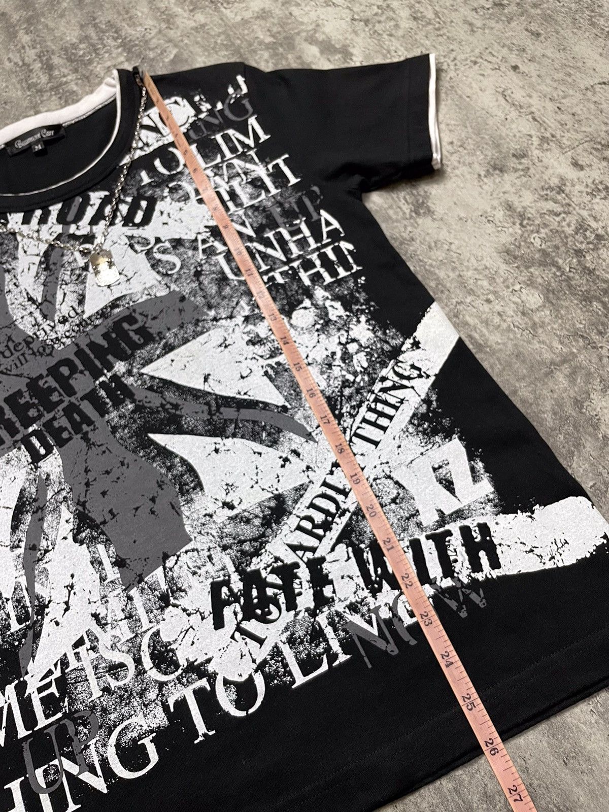 Hysteric Glamour Y2K Beaumont Carr Poem Punk Grunge Style With Cross Necklace Size US M / EU 48-50 / 2 - 13 Thumbnail