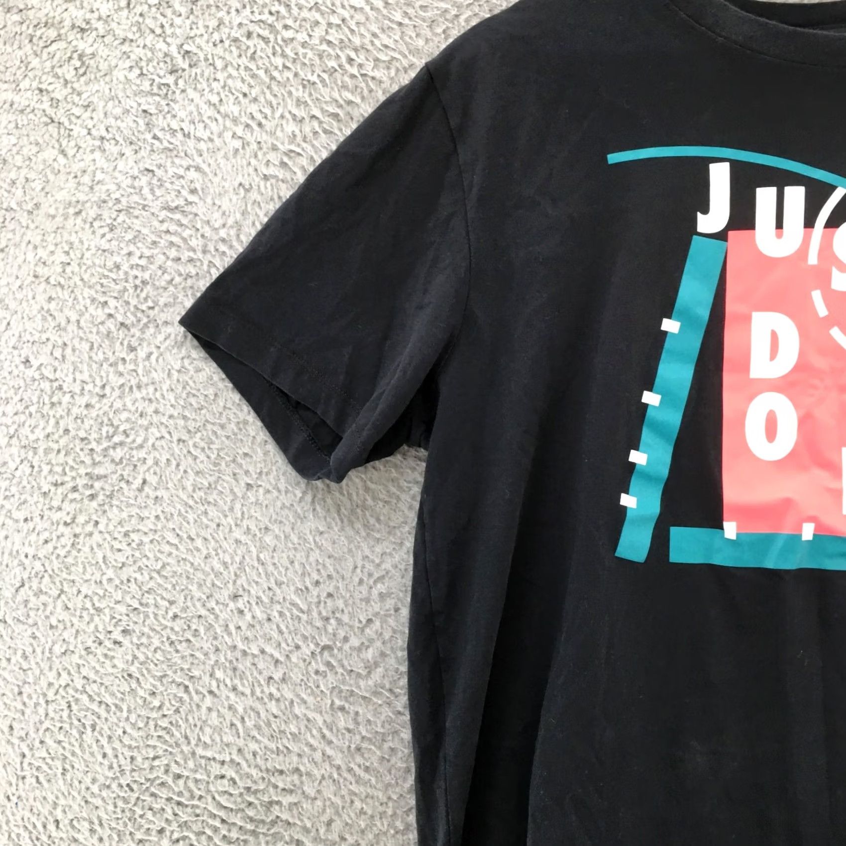 Nike Nike Just Do It Tee Tshirt Mens Large Black Cotton Blend Short Sleeve Pullover Size US L / EU 52-54 / 3 - 3 Thumbnail