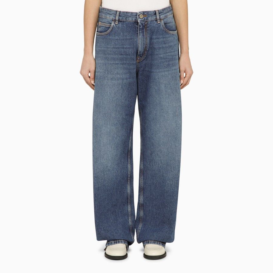 Etro o1d2blof0824 Denim Baggy Jeans in Blue Size 28" / US 6 / IT 42 - 1 Thumbnail