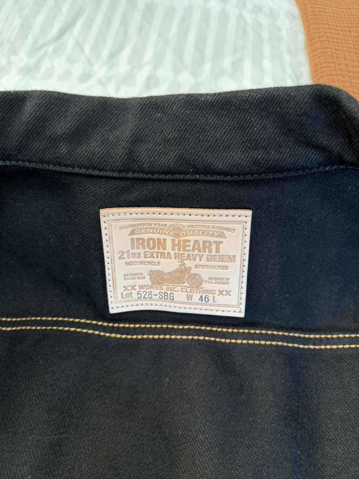 Iron Heart Iron Heart IH-526-SBG 21oz Extra Heavy Denim Jacket Black Size US XXL / EU 58 / 5 - 9 Thumbnail