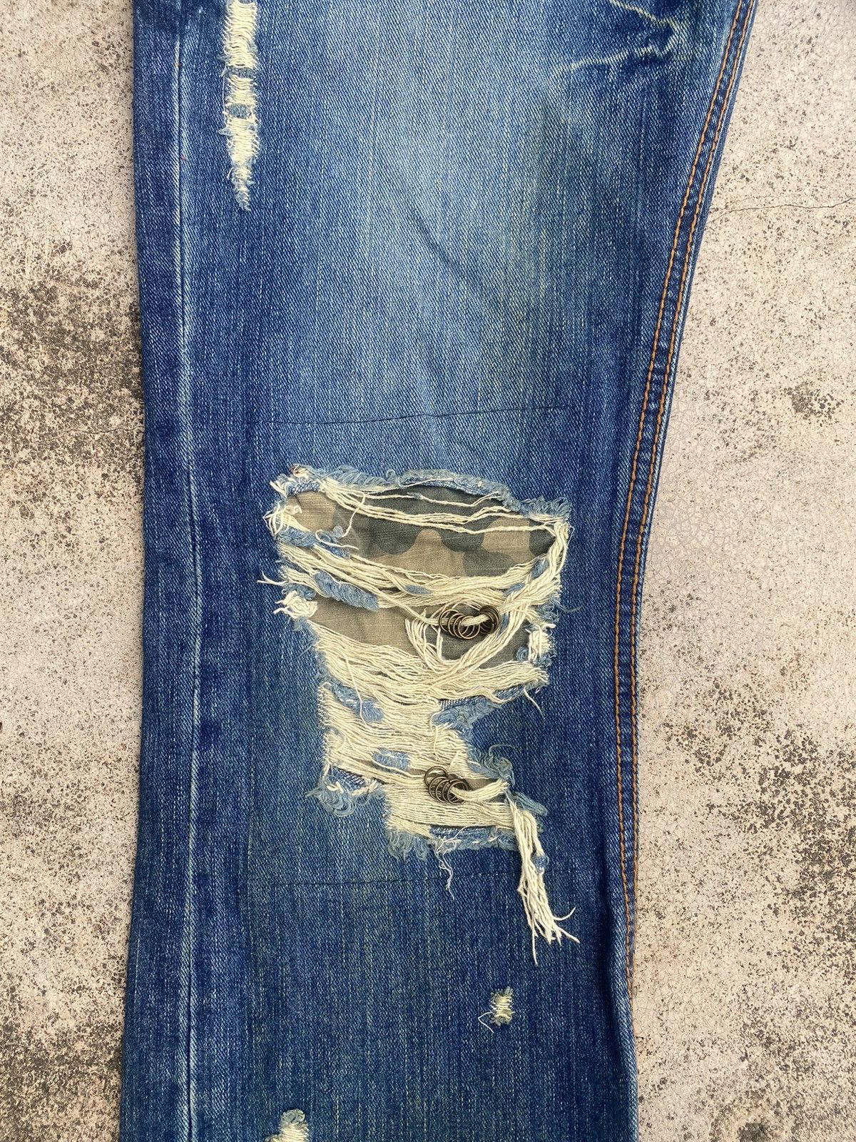 If Six Was Nine × Japanese Brand Flare Jeans Icom Distressed Pierced Size US 32 / EU 48 - 7 Thumbnail