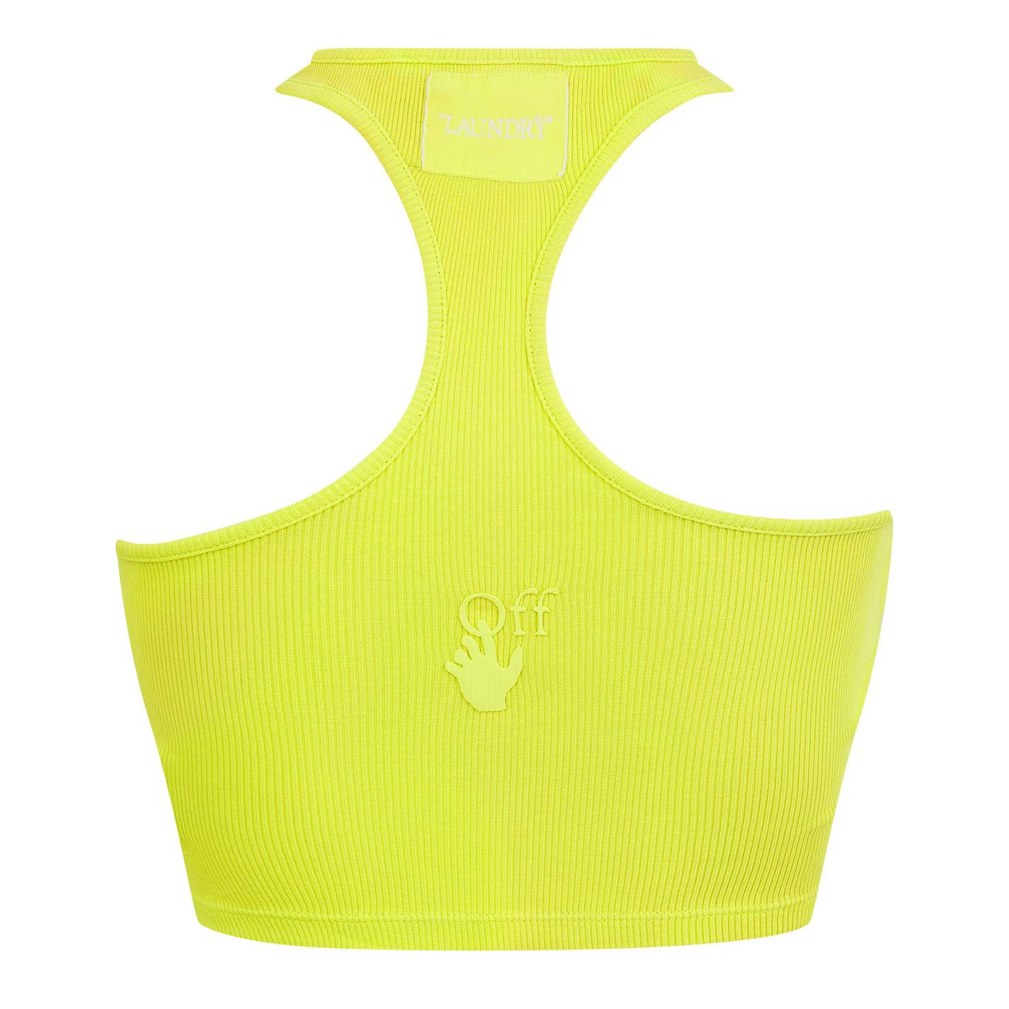Off-White o1g2r1mq1224 Crop Top in Fluo Yellow Size S / US 4 / IT 40 - 2 Thumbnail