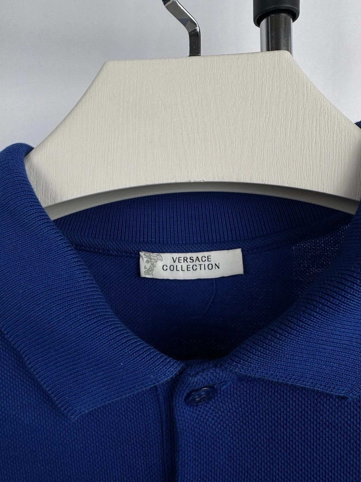 Versace Versace Men's Designer Polo – Blue with Embroidered Medusa Size US XL / EU 56 / 4 - 6 Thumbnail