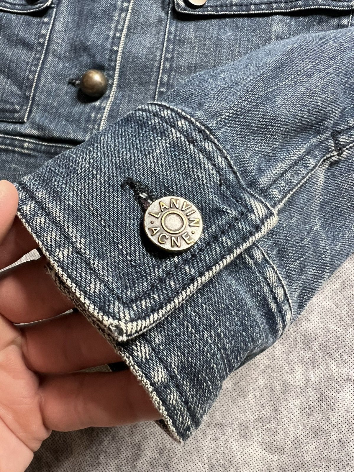 Lanvin LANVIN LOVES ACNE JEANS DENIM JACKET sz 38 WOMEN Size XS / US 0-2 / IT 36-38 - 11 Thumbnail