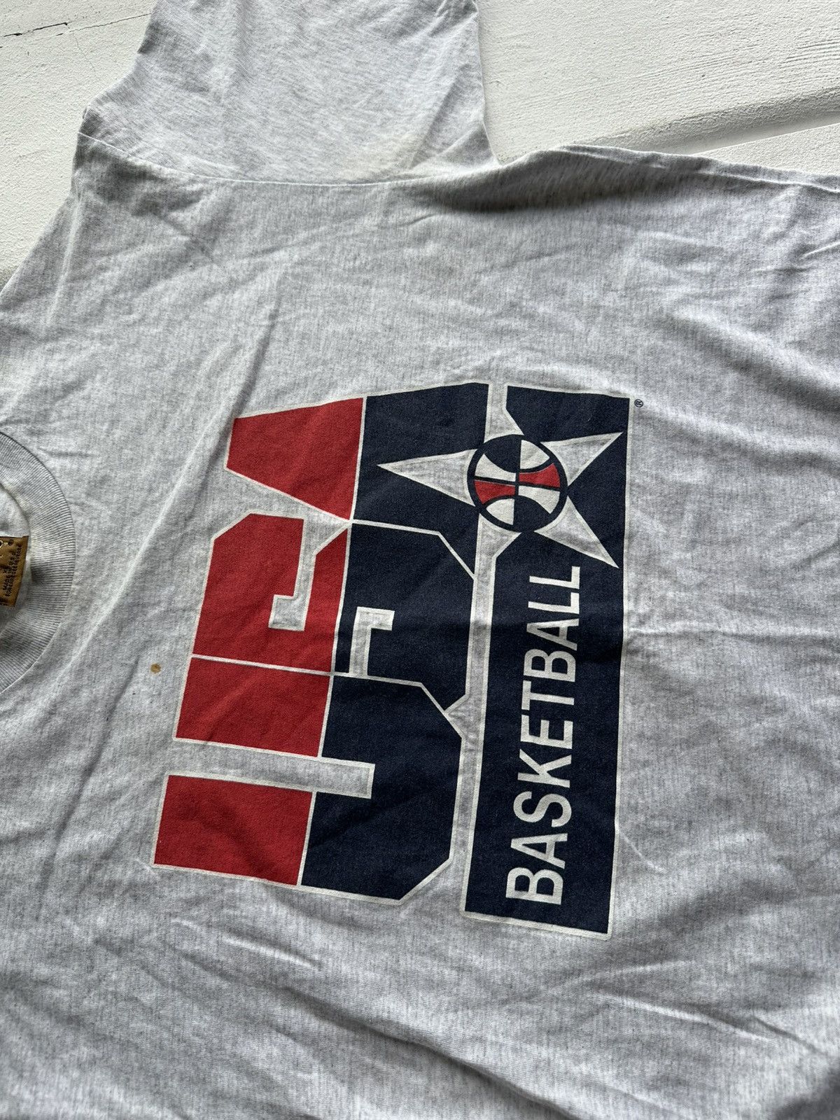 Vintage 🚨USA BASKETBALL RARE BIG LOGO Y2K MADE IN USA SINGLE STITCH Size US XL / EU 56 / 4 - 3 Thumbnail