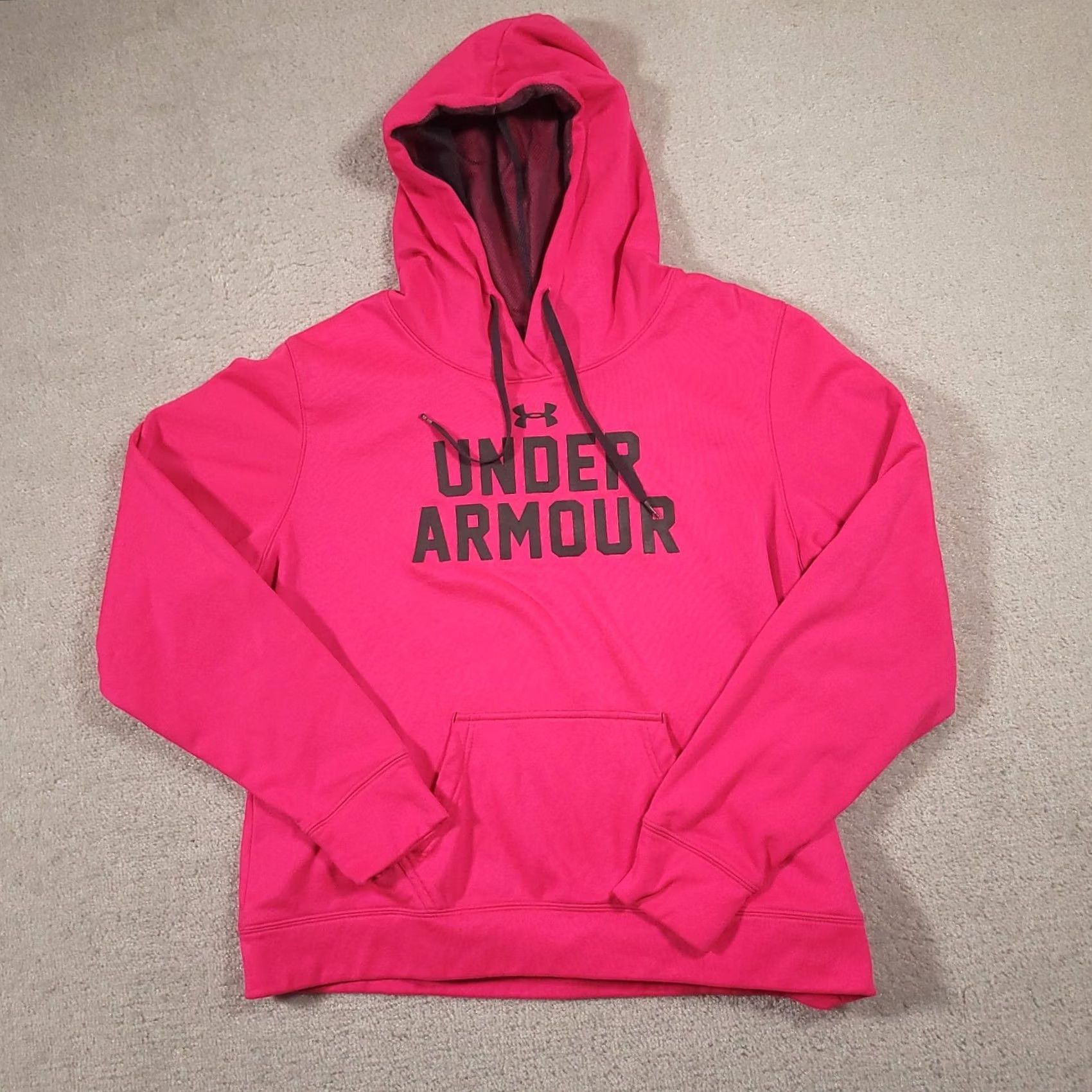Under Armour Under Armour Hoodie Pullover Long Sleeve Pink Womens XL Semi Fitted Logo Sweatshirt Pullover Hoodie Activewear Casual Size XL / US 12-14 / IT 48-50 - 2 Thumbnail