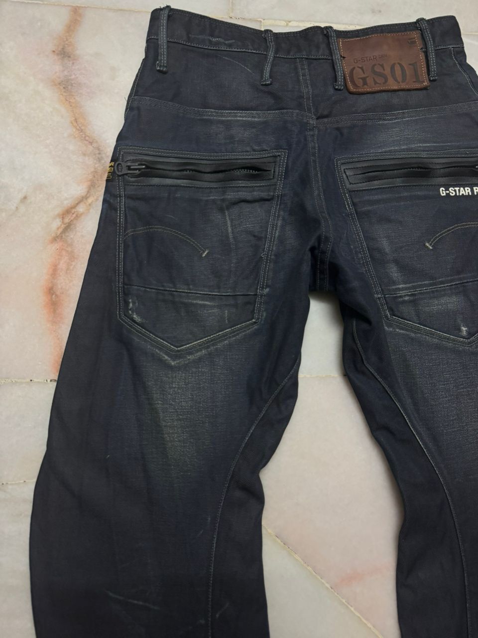G-Star 💥3D Powell💥90s Style G Star Raw Mudwash Black Denim Sick Size US 27 - 18 Thumbnail