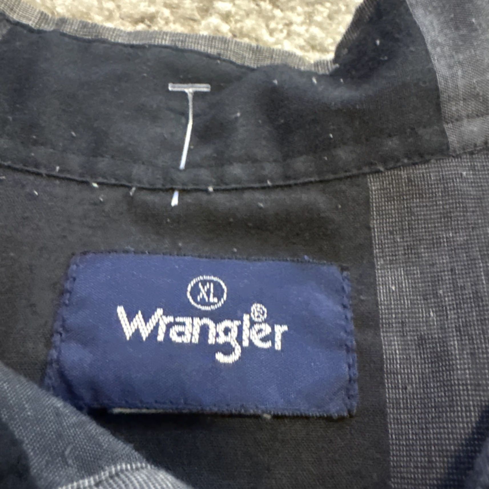 Wrangler VINTAGE Wrangler Black Grey Plaid Pearl Snap Long Sleeve XL Shirt Size US XL / EU 56 / 4 - 3 Thumbnail