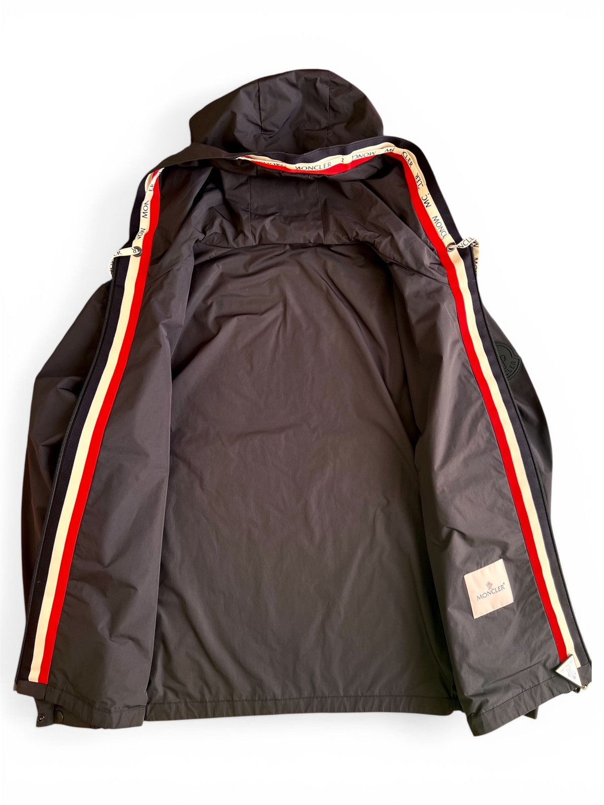 Moncler L Moncler Carles lightweight Jacket Black wind hood zip logo Size US L / EU 52-54 / 3 - 2 Thumbnail