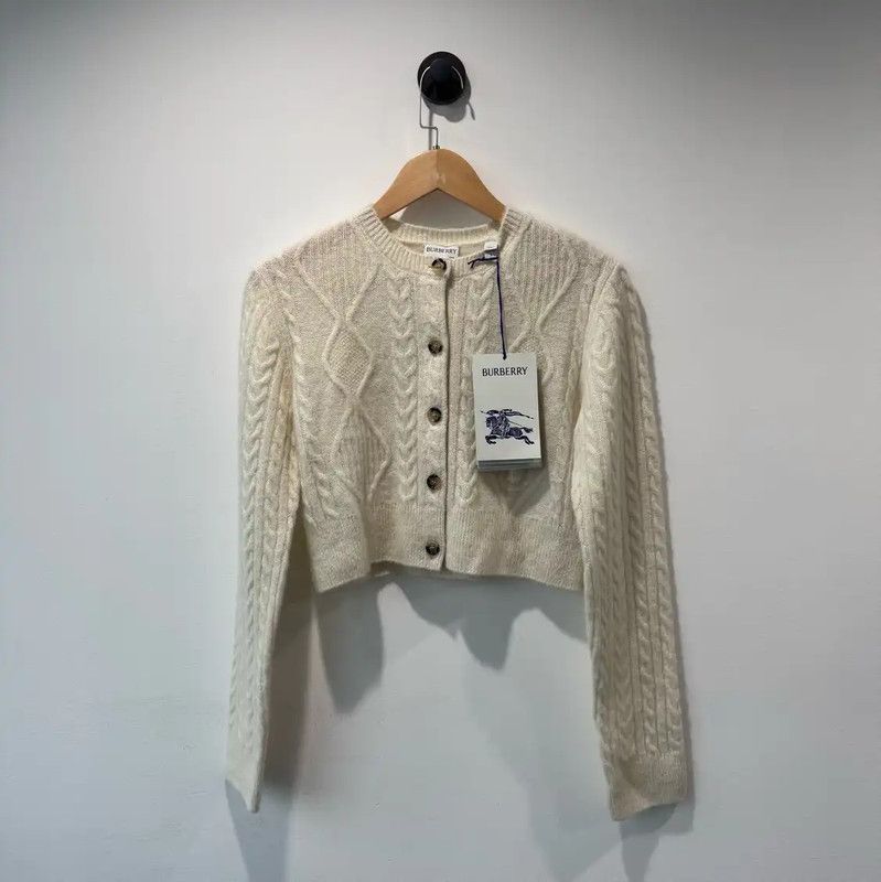 Burberry Burberry Women’s Cream Wool Cardigan Sweater Size S / US 4 / IT 40 - 1 Thumbnail