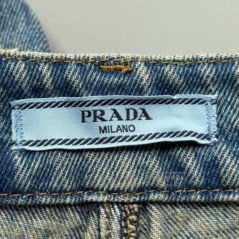Prada Prada Blue washed denim hip wrap skirt Size 25" / US 0 / IT 36 - 5 Thumbnail
