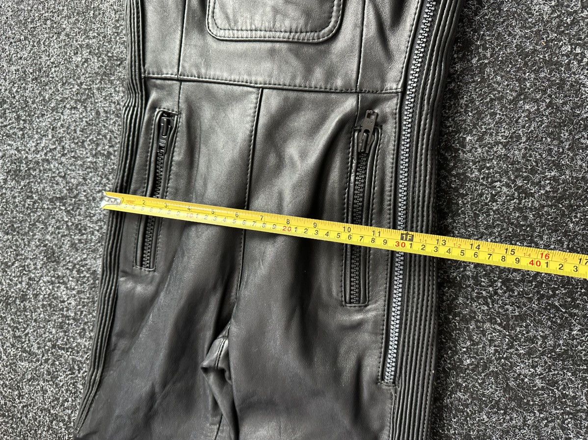Leather IXS🚨BLACK LEATHER Racing Team Jumpsuit/Coverall LIKE yamaha Size 24" / US 00 / IT 34 - 17 Thumbnail