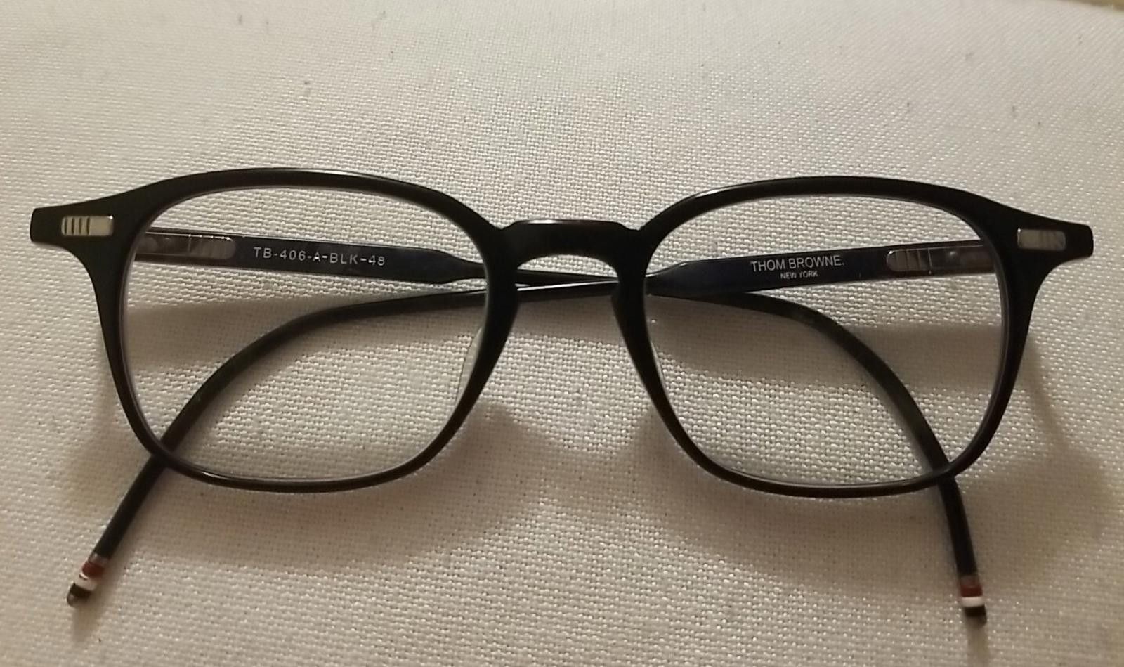 Thom Browne Thom Browne Eyeglass Frames Model TB 406 A Black 48 Japan Size ONE SIZE - 1 Thumbnail