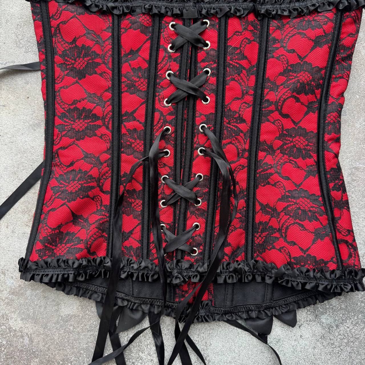 20471120 × Vintage Super Sexy Glam 2000’s Vintage Corset Size M / US 6-8 / IT 42-44 - 11 Thumbnail