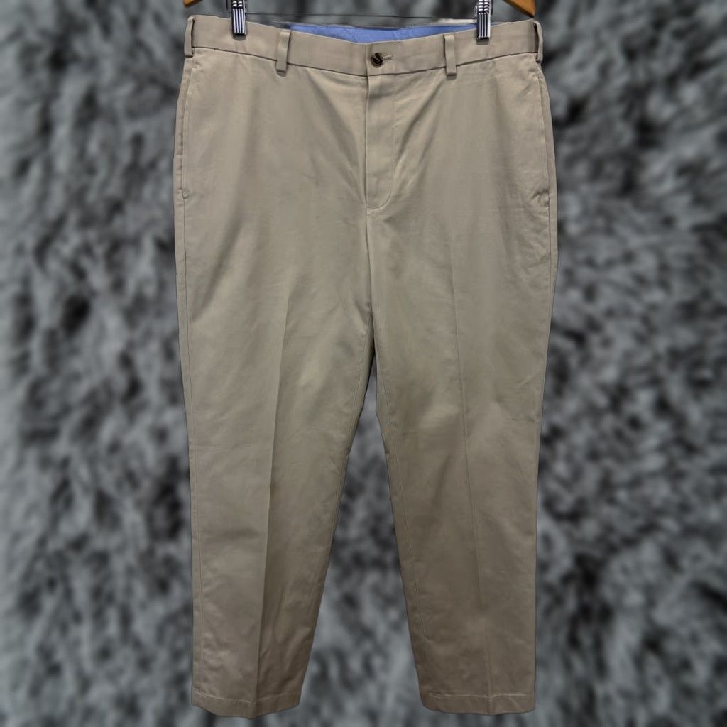Brooks Brothers VINTAGE Brooks Brothers Lightweight Chino Pants Adult Regular 36x30 Tan Flat Front Mens Size US 36 / EU 52 - 1 Thumbnail