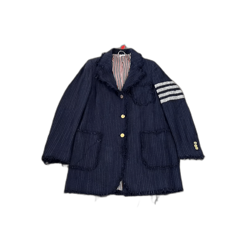 Thom Browne Thom Browne Distressed Fringed Suit Jacket Size M / US 6-8 / IT 42-44 - 1 Thumbnail