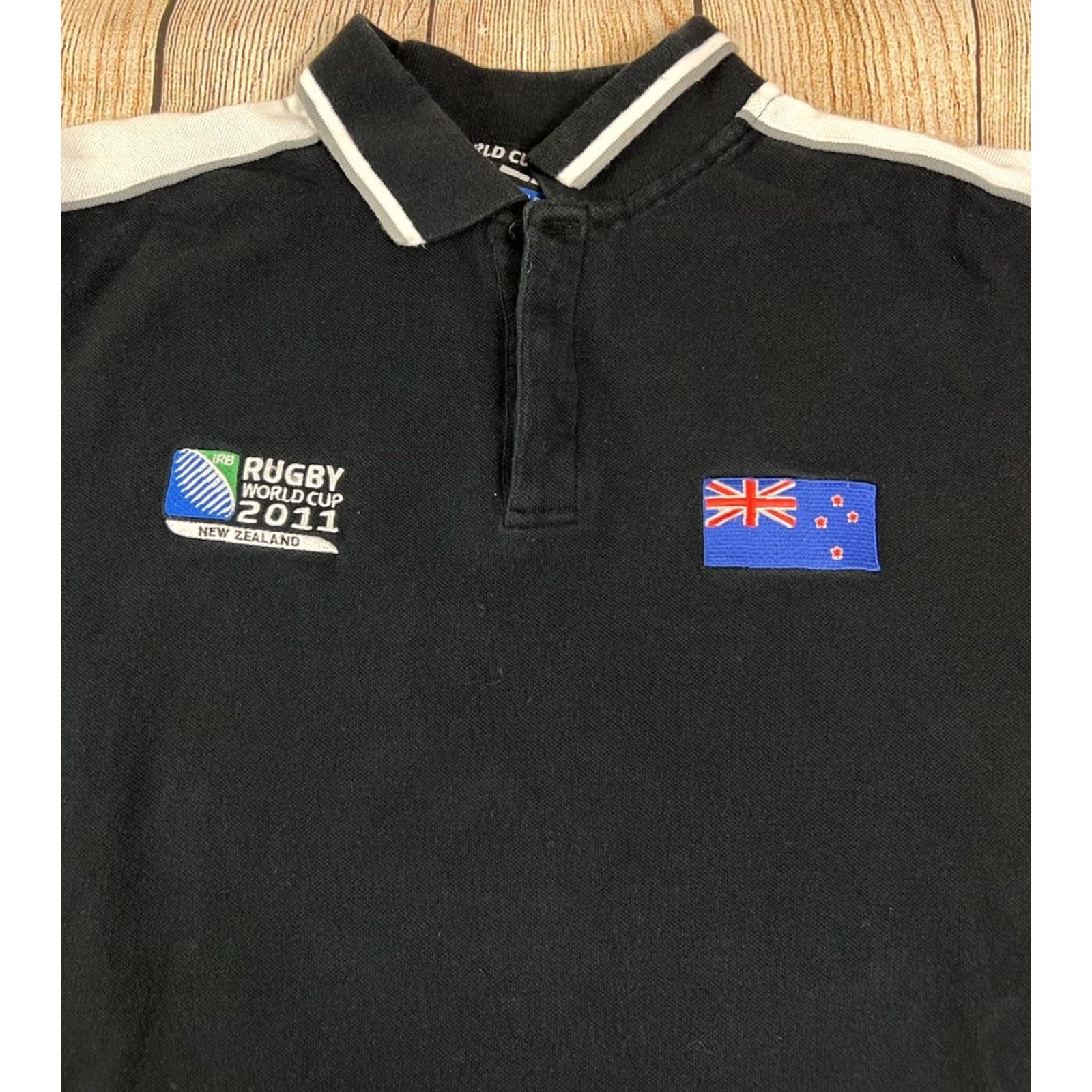 Vintage VINTAGE Rugby World Cup Polo Shirt Black Small Men Shirts Short Sleeve Collared Cotton Sports Size US S / EU 44-46 / 1 - 5 Thumbnail