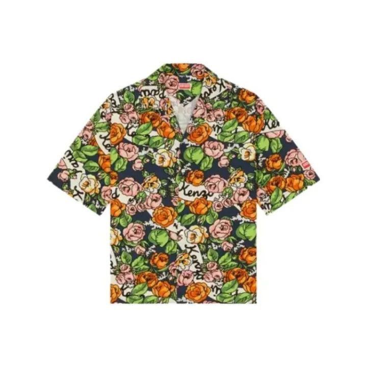 KENZO Floral Print Short Sleeve Shirt for Men -2507