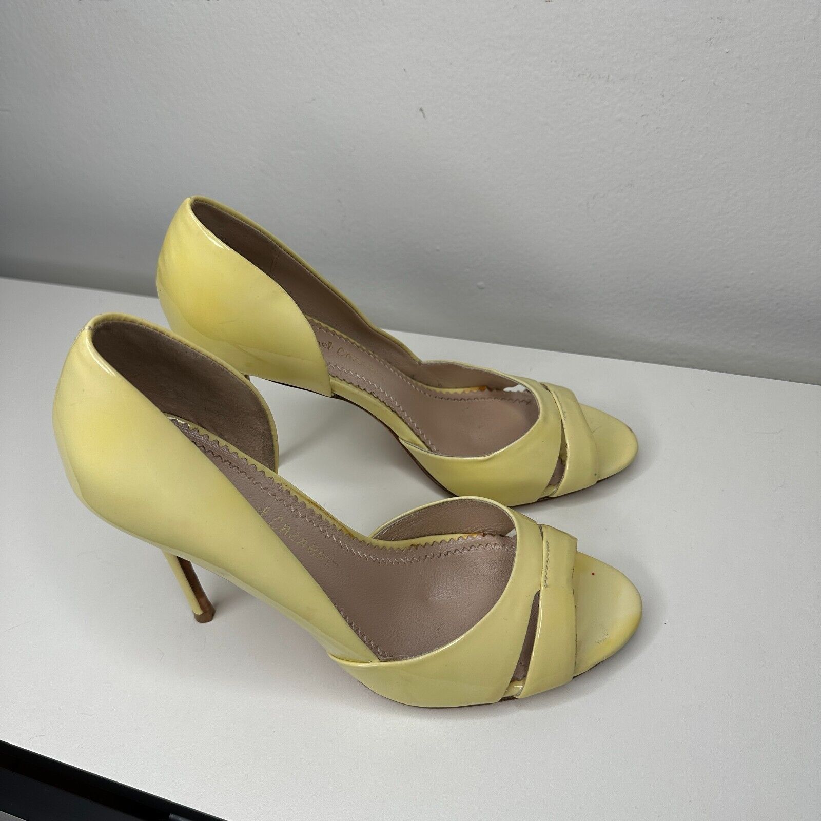 CAZABAT Jean-Michel Cazabat Yellow Olina DOrsay Stiletto Heel 38 7.5 Size US 7.5 / IT 37.5 - 8 Thumbnail