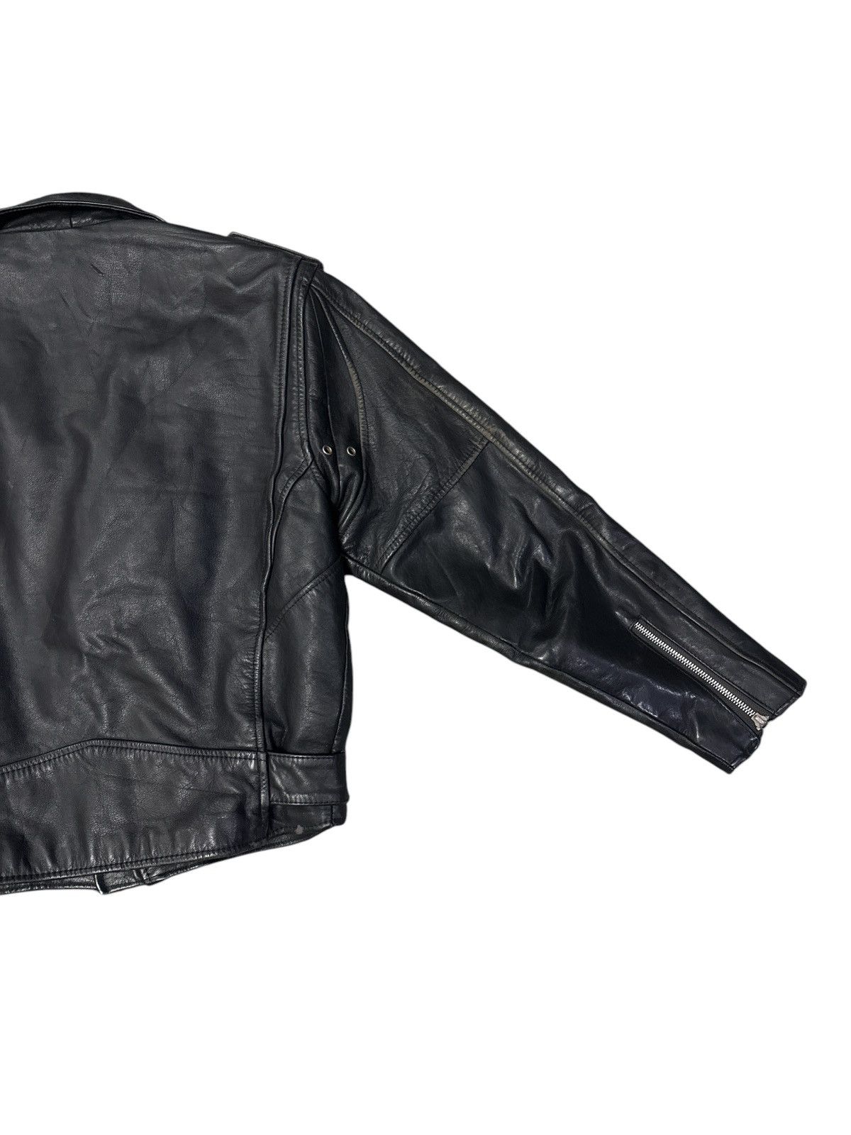 Vintage VINTAGE MONDO LUI DOUBLE COLLAR BIKER LEATHER JACKET Size US M / EU 48-50 / 2 - 6 Thumbnail