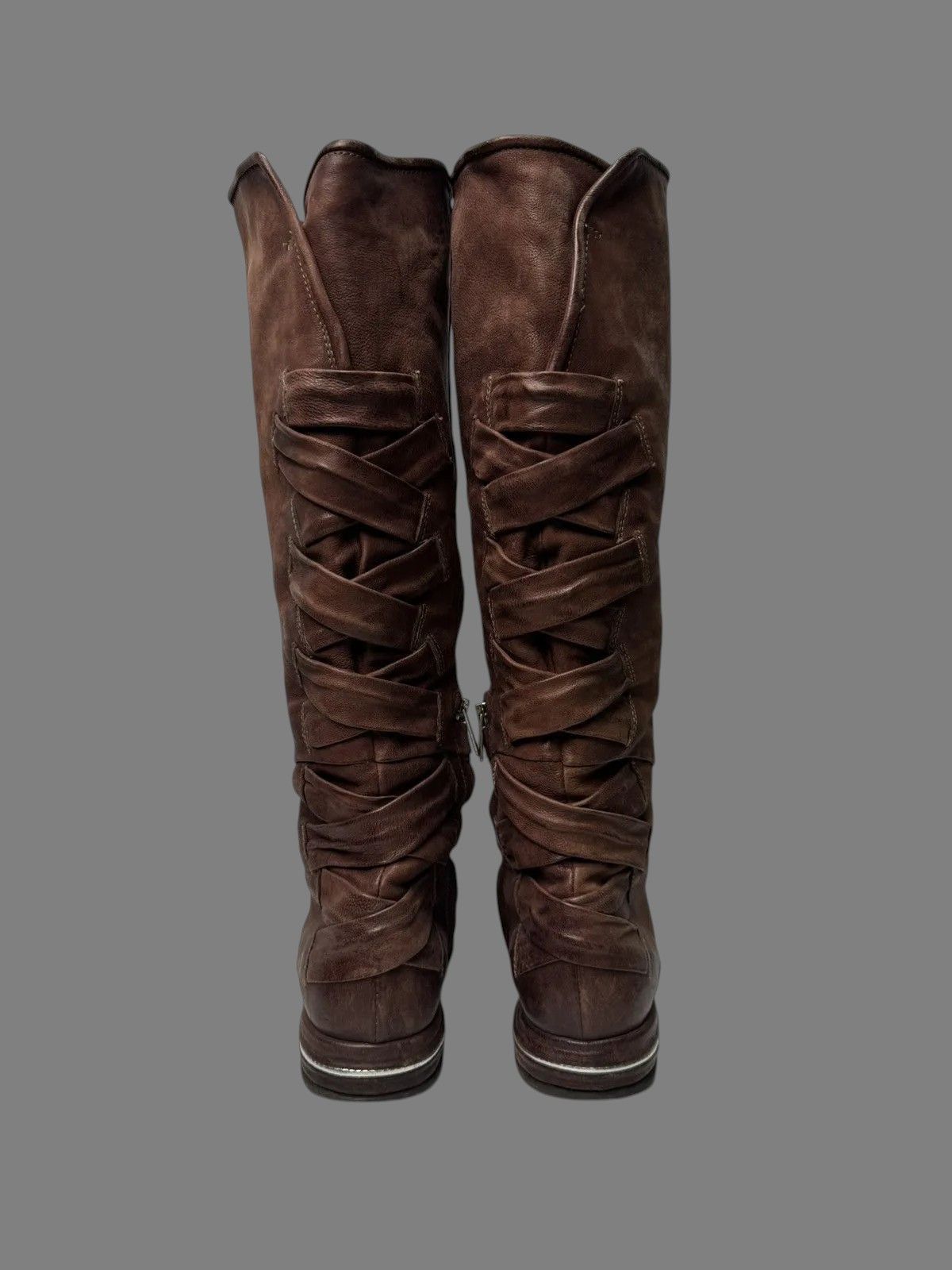 If Six Was Nine Vintage Italian Leather Tall Boots A.S.98 Rick Owens Look Size US 9 / IT 39 - 6 Thumbnail