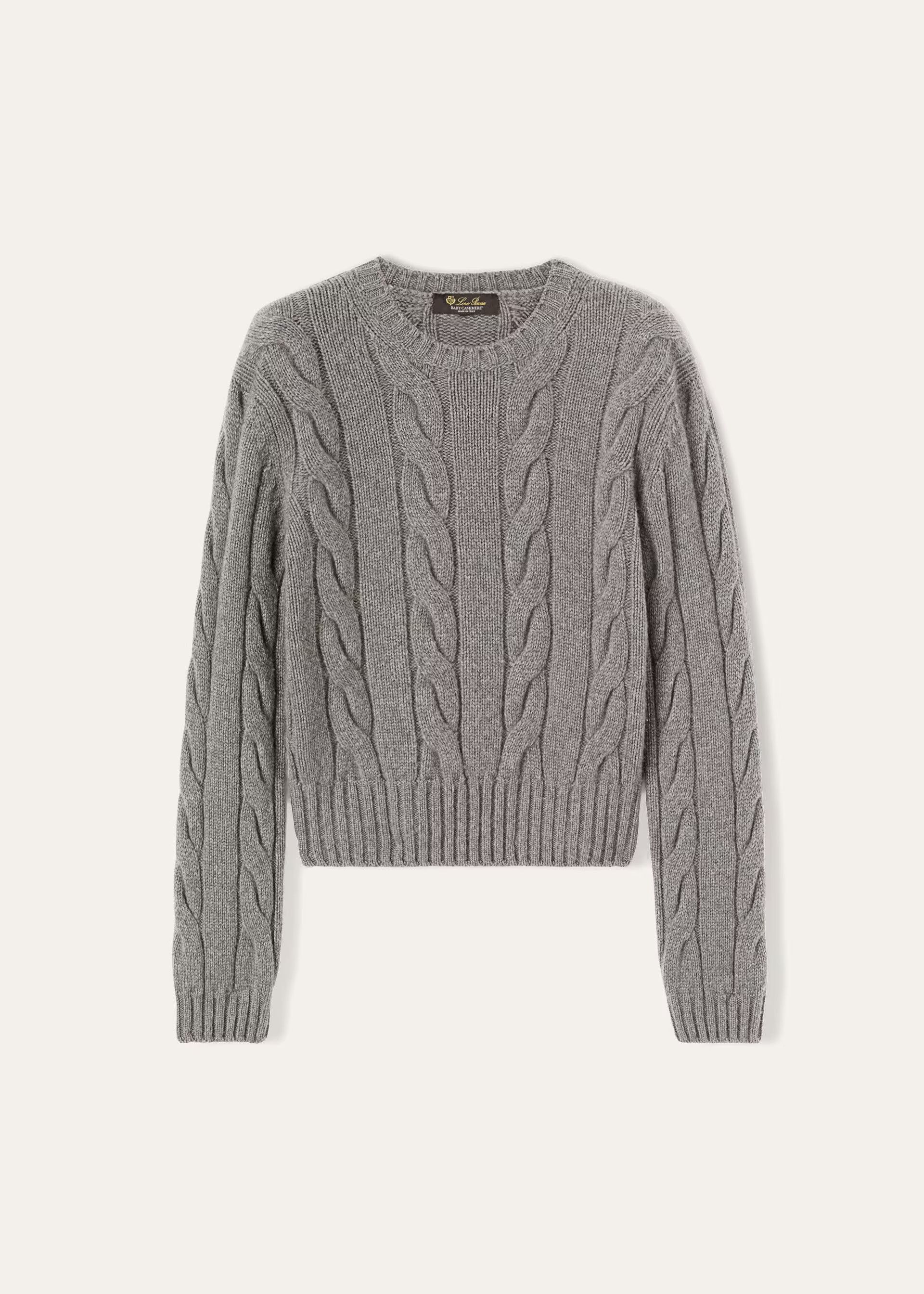 Loro Piana o1srvl11e0824 Napier Crewneck Cashmere Sweater in Grey Size M / US 6-8 / IT 42-44 - 1 Thumbnail