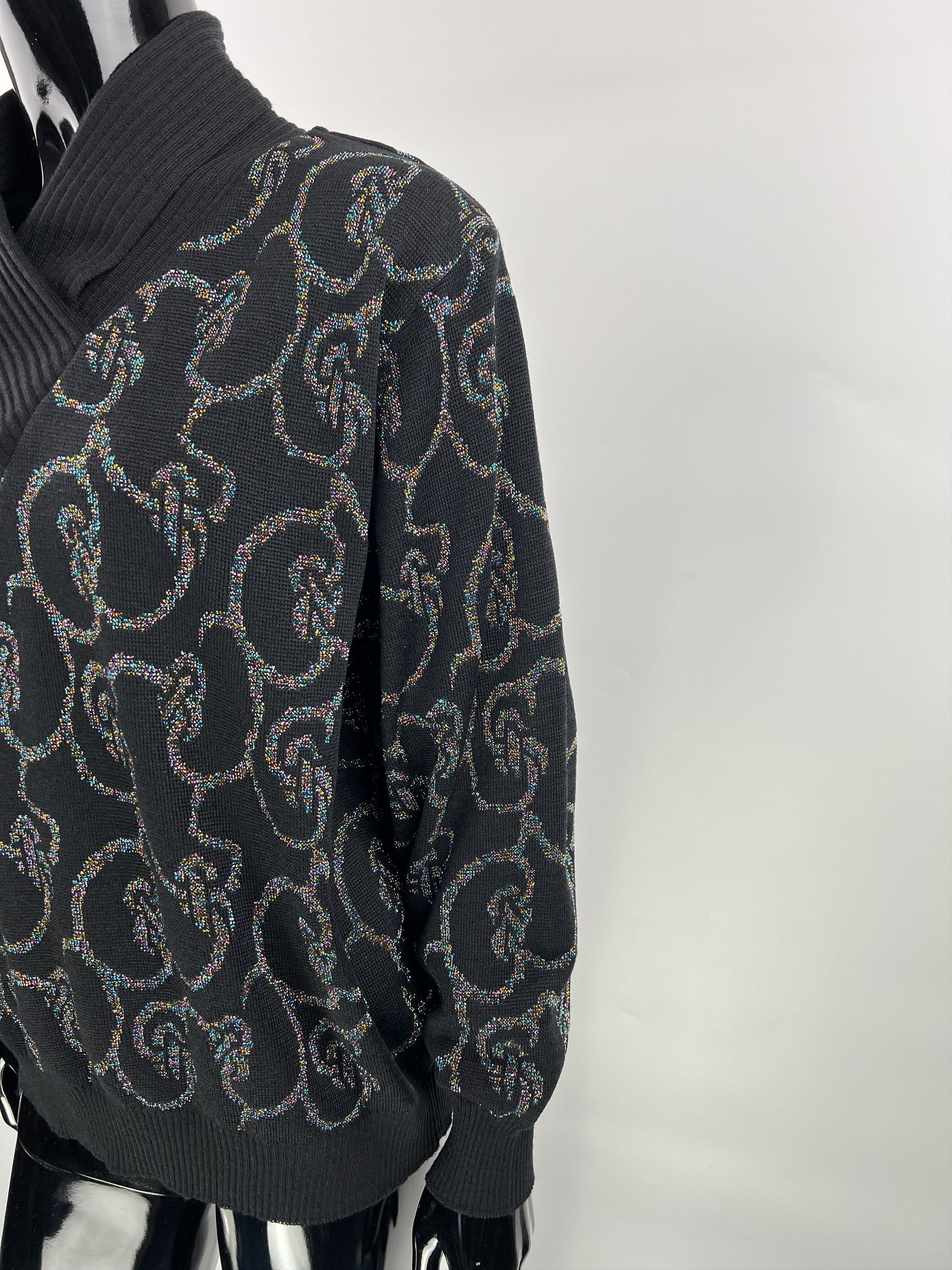 Vintage × Wolford Wolford Rare Vintage Wool Sweater Lurex Size A42 UK16 F44 Size XL / US 12-14 / IT 48-50 - 6 Thumbnail