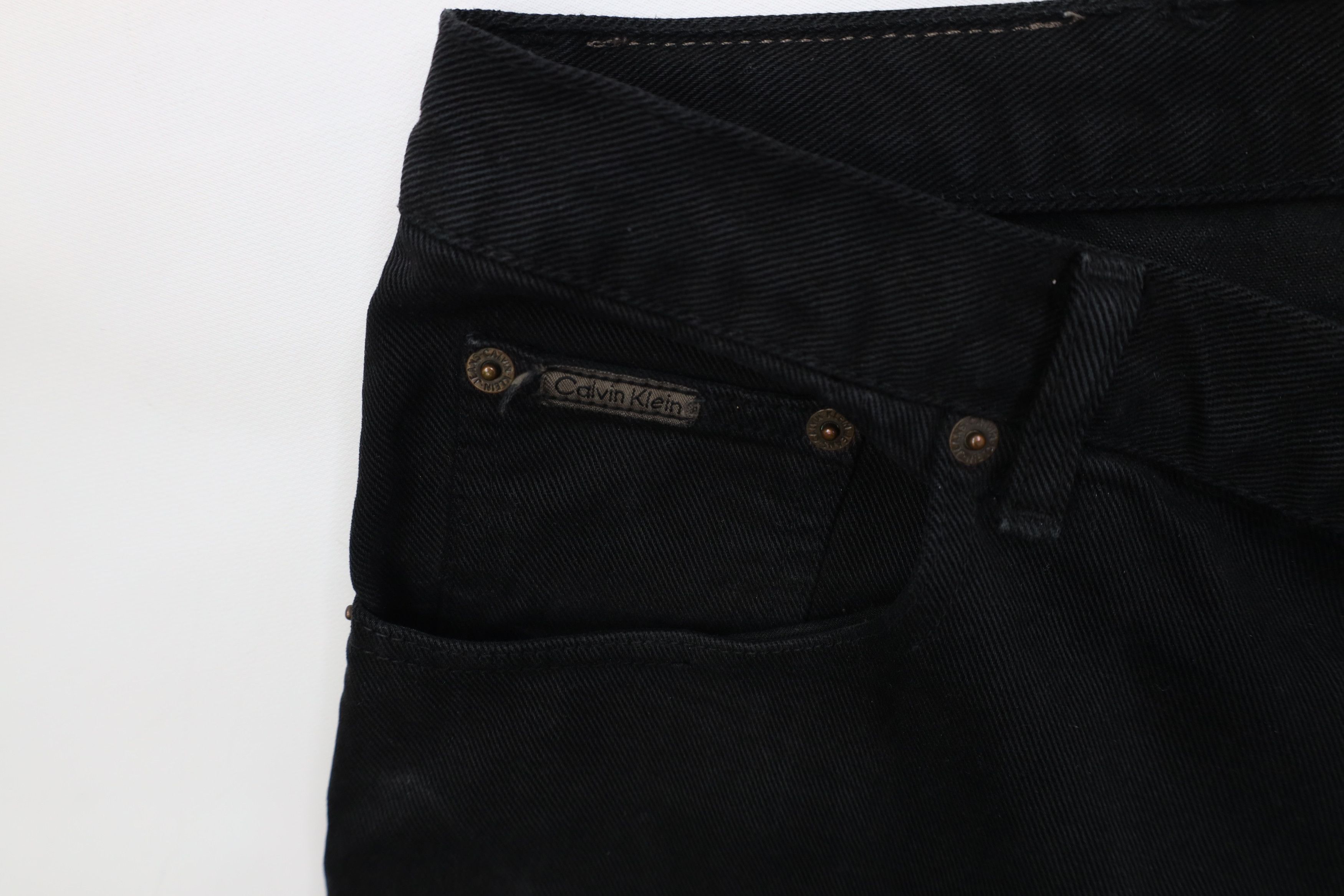 Calvin Klein Vintage 90s Calvin Klein Fit Denim Jeans Black Cotton Size US 38 / EU 54 - 8 Thumbnail