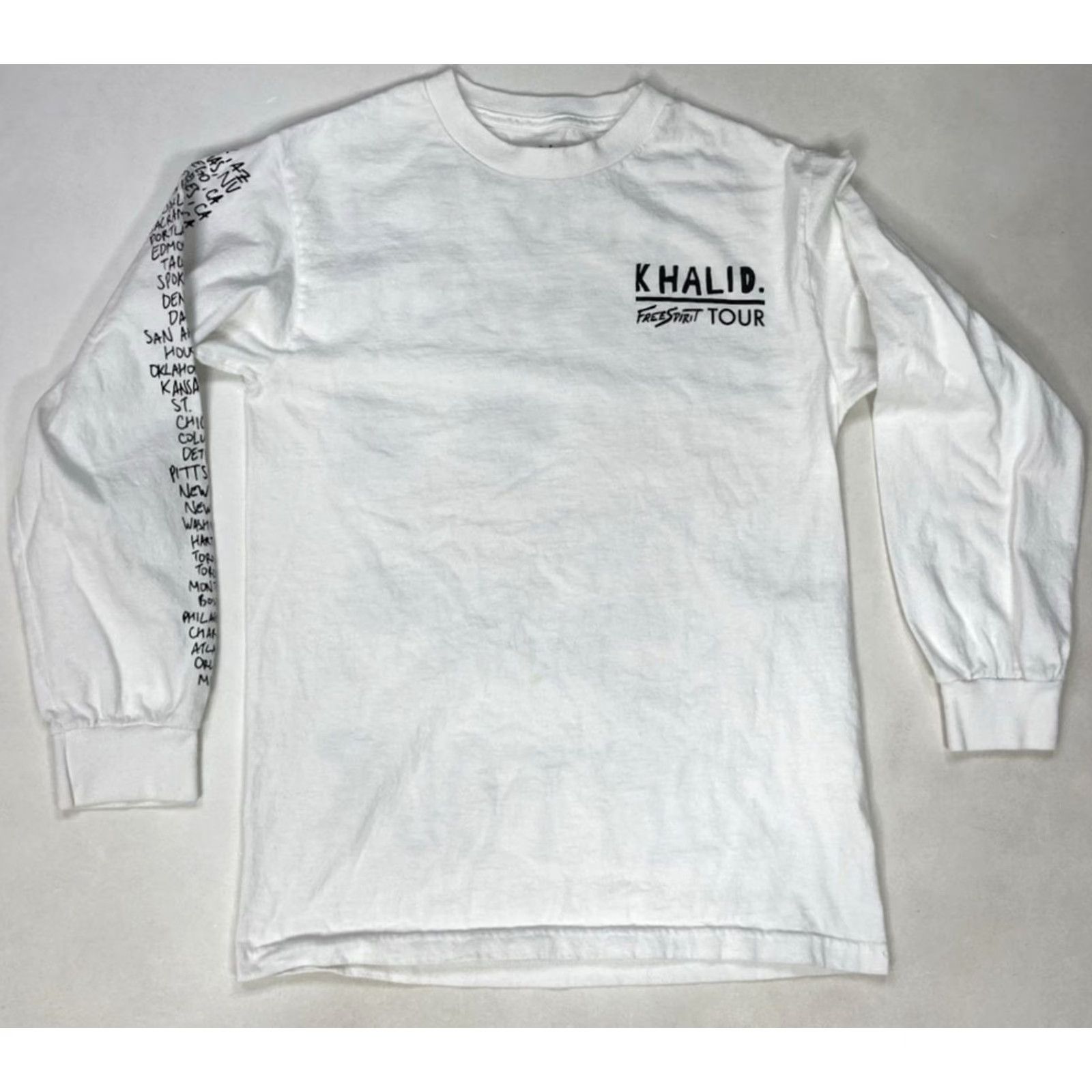 ESPIRIT Khalid Free Spirit Tour 2019 Graphic T-shirt Women Small White Music Shirt Size S / US 4 / IT 40 - 2 Thumbnail