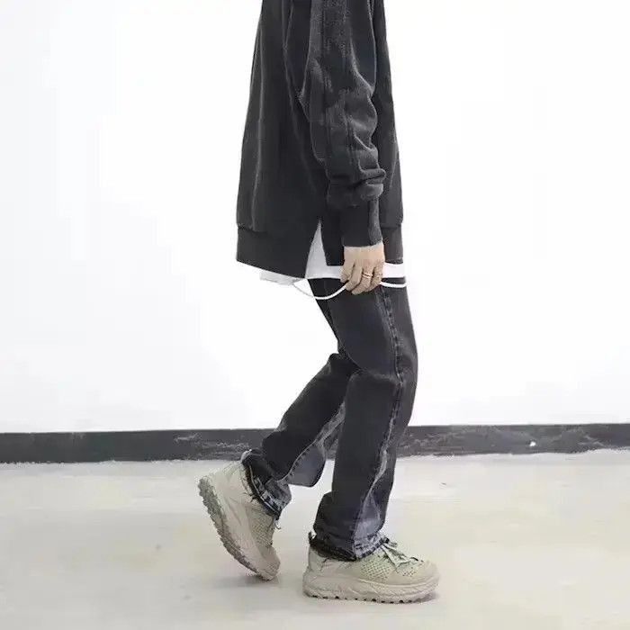 Japanese Brand Flared Bootcut Gray Denim Jeans Size US 32 / EU 48 - 2 Thumbnail