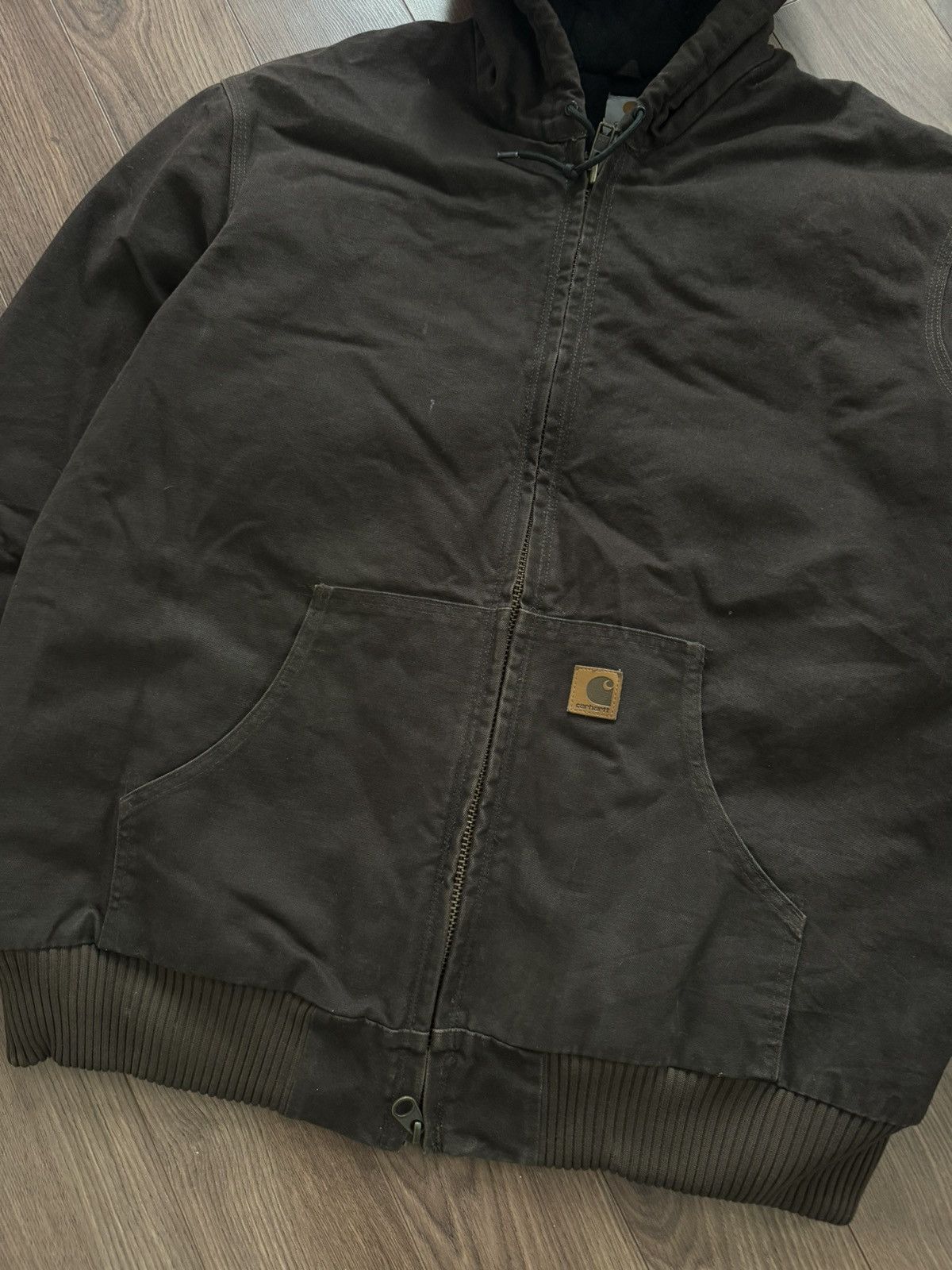 Carhartt Carhartt J130 Dark brown quilted flannel jacket coat Size US XL / EU 56 / 4 - 4 Thumbnail