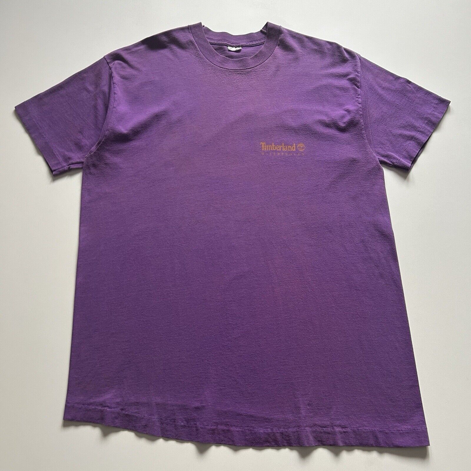 Timberland Vintage 90s Timberland T Shirt XXL Purple Fruit Of The Loom Size US XXL / EU 58 / 5 - 1 Thumbnail