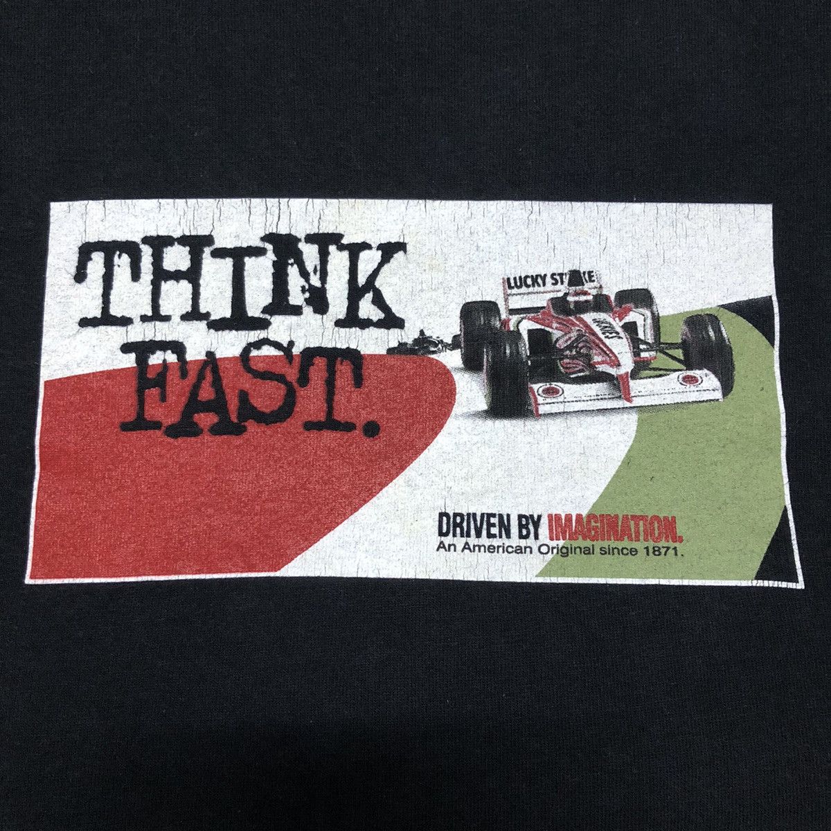 Formula 1 × Vintage Rare‼️🔥Vintage 90s Team Lucky Strike "Think Fast" T-Shirt Size US M / EU 48-50 / 2 - 6 Thumbnail