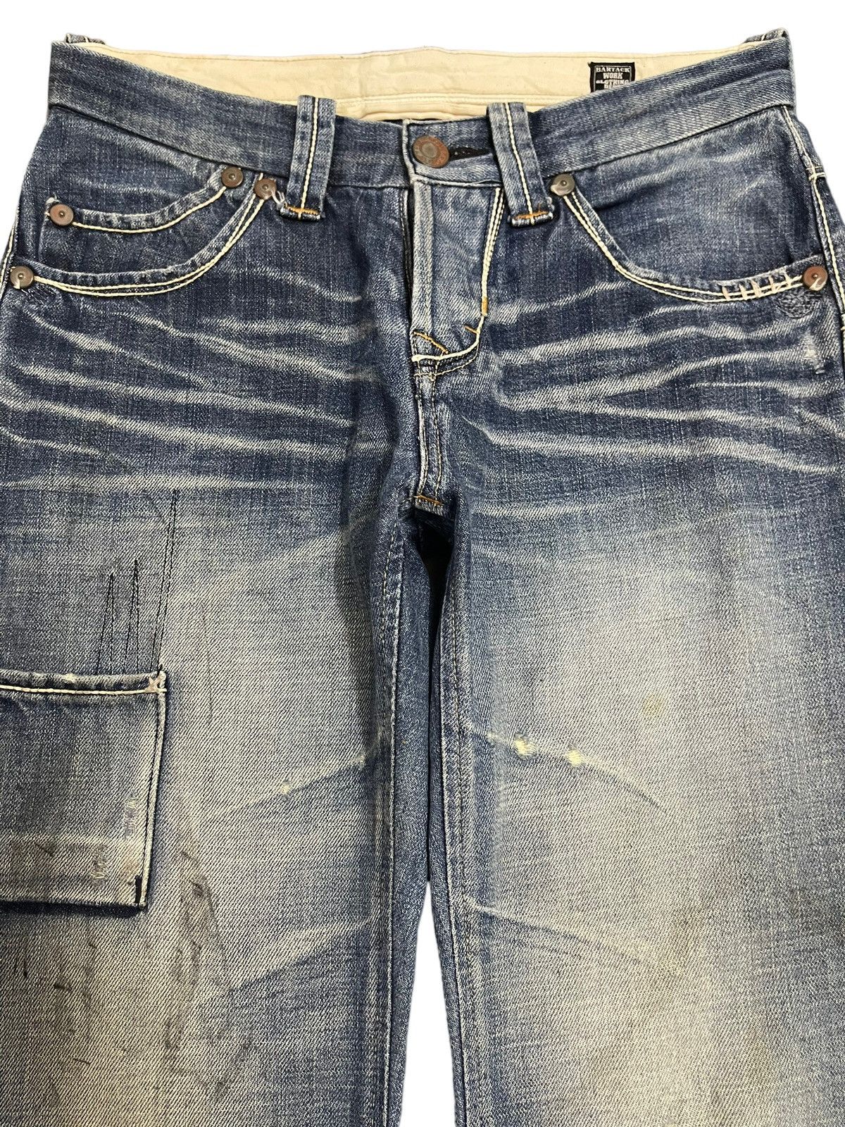 Hysteric Glamour Vintage Japanese Bartack Blue Wash Faded Style Baggy Jeans Size US 30 / EU 46 - 3 Thumbnail