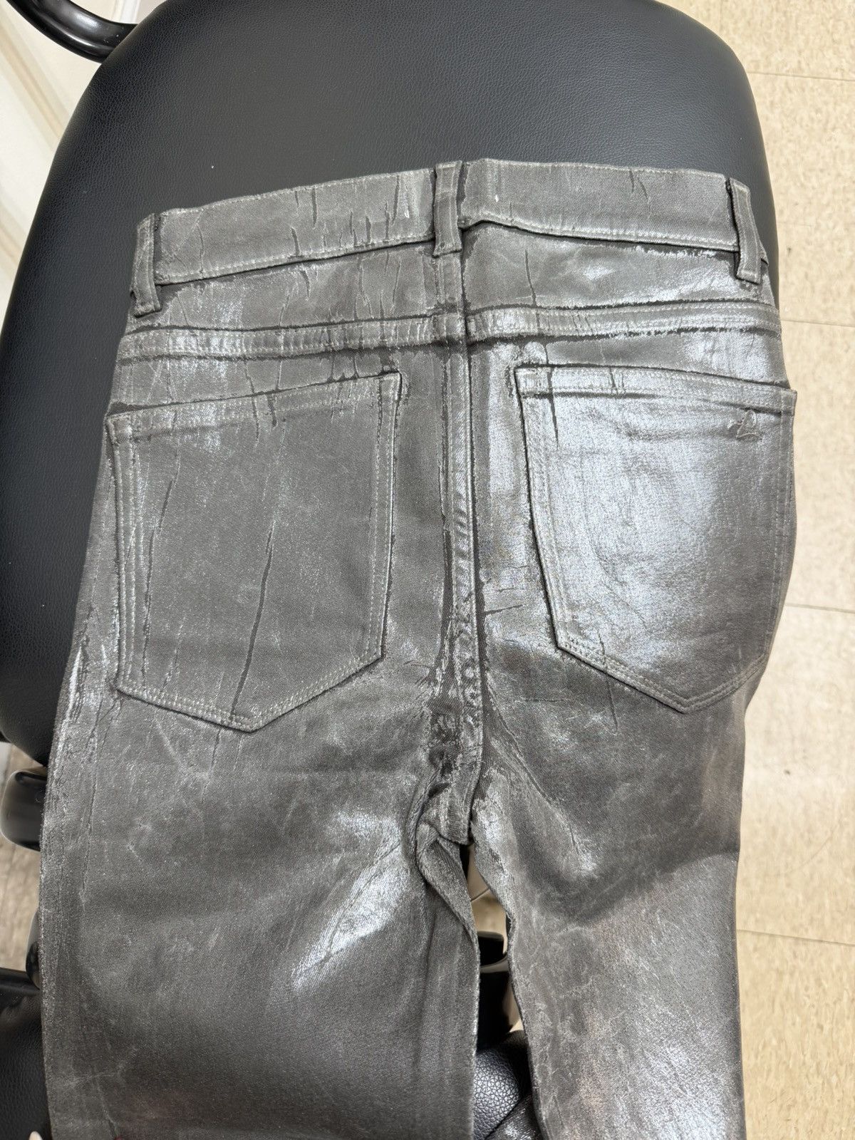 DL1961 Grey DL1961 leather pants metallic design Size 25" / US 0 / IT 36 - 2 Thumbnail