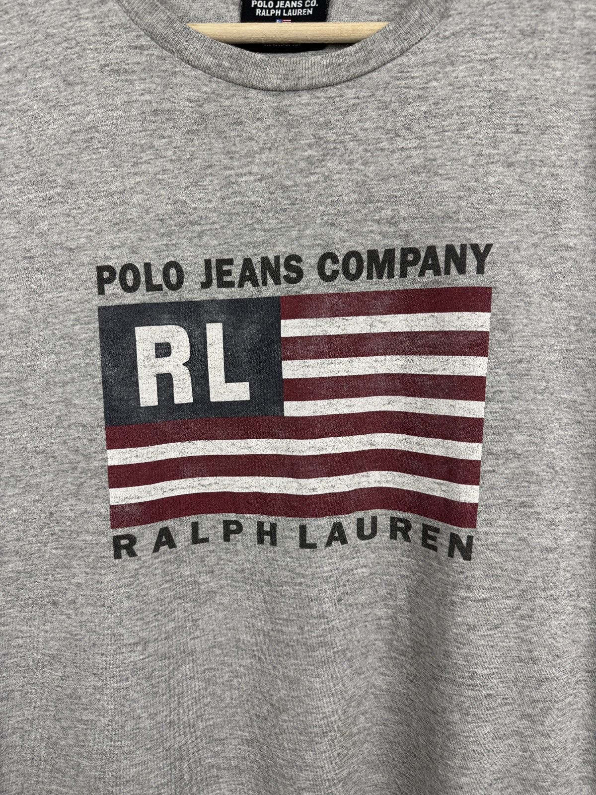 Polo Ralph Lauren 🇺🇸 Vintage 90s Ralph Lauren USA Flag Polo Jeans Company Tee Size US XL / EU 56 / 4 - 4 Thumbnail
