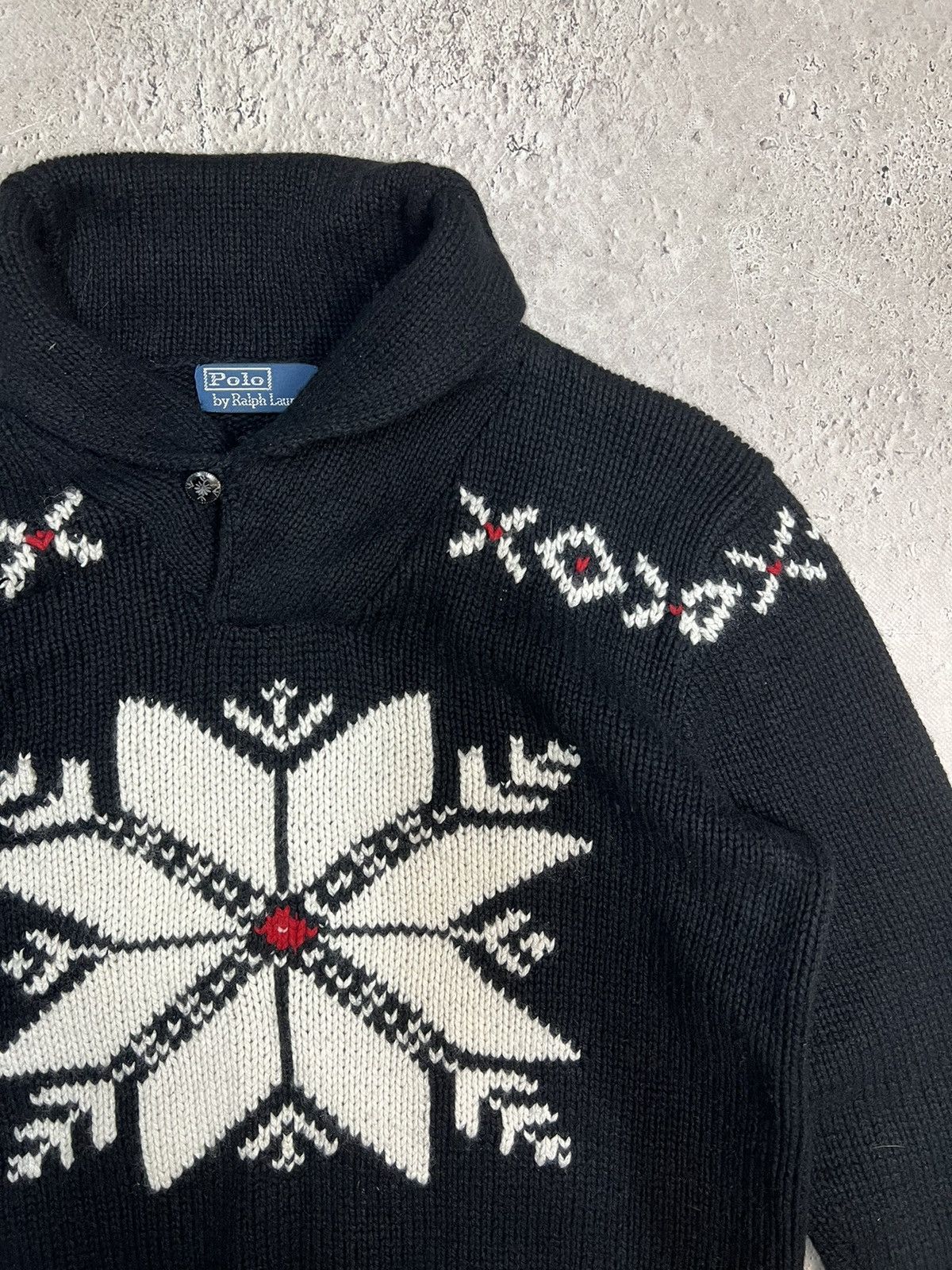 Polo Ralph Lauren × Ralph Lauren Vintage 90s Ralph Lauren American Flag USA Sweater Y2K Size US L / EU 52-54 / 3 - 6 Thumbnail