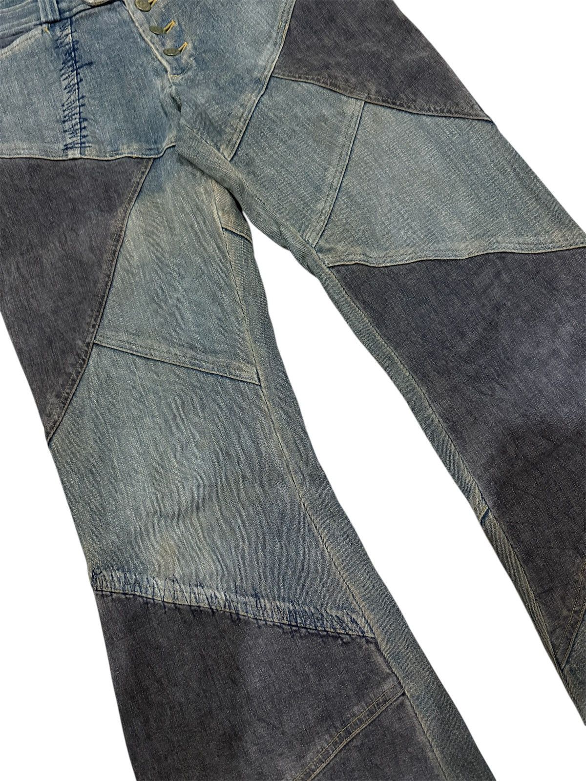Tornado Mart TORNADO MART BOOTCUT PATCHWORK STYLE JEANS Size US 32 / EU 48 - 4 Thumbnail