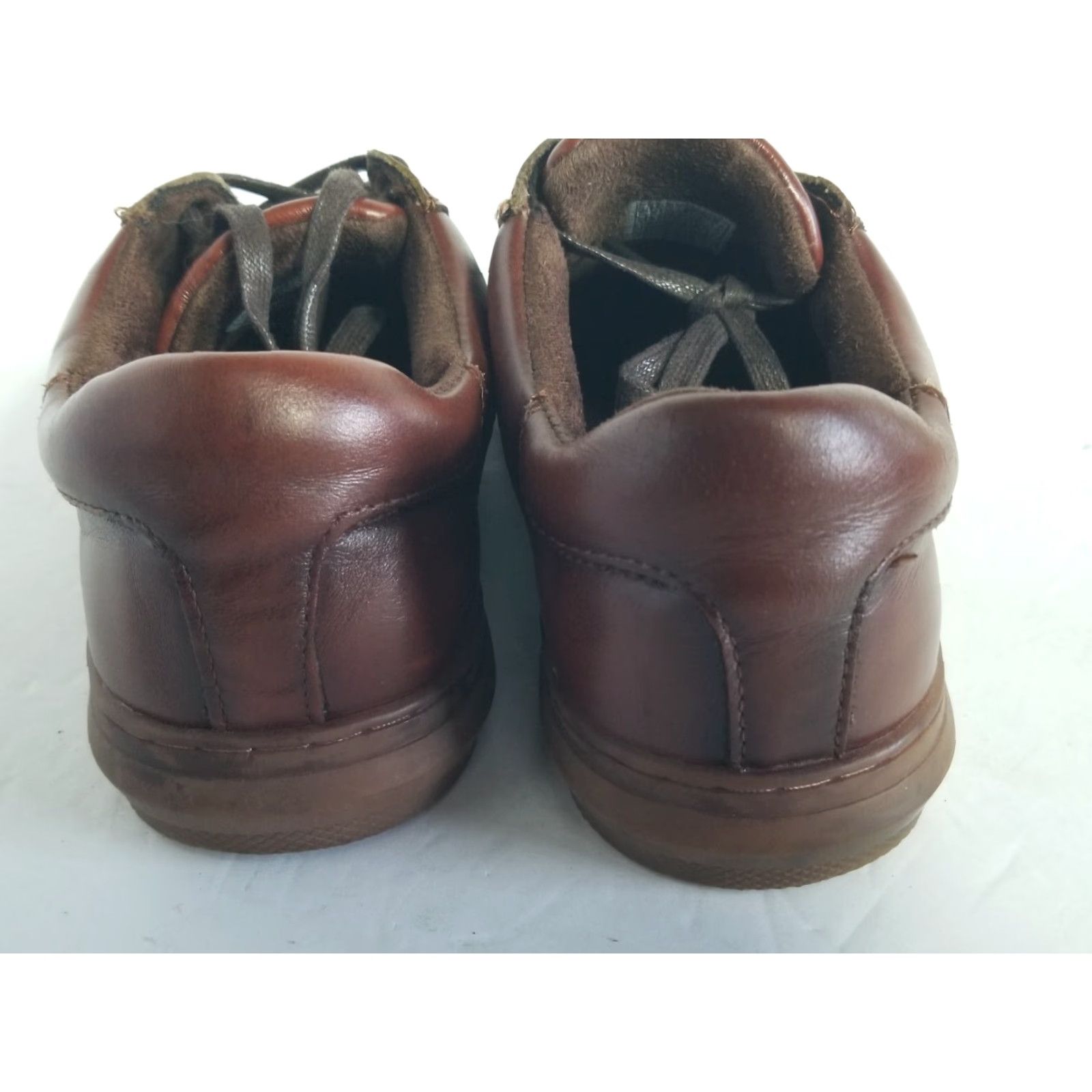 Vintage Azkbird Brown Leather Sneakers Oxfords Men Size 10 Athletic Rubber Upper Men's Shoes Brown Sneakers 10 Size US 10 / EU 43 - 3 Thumbnail