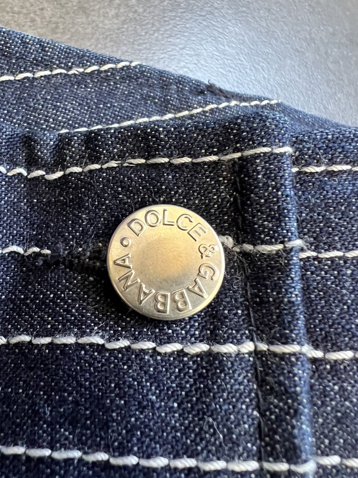 Dolce & Gabbana Dolce&Gabbana 00's heavy denim Striped Blazer and Pants Suit Size M / US 6-8 / IT 42-44 - 6 Thumbnail