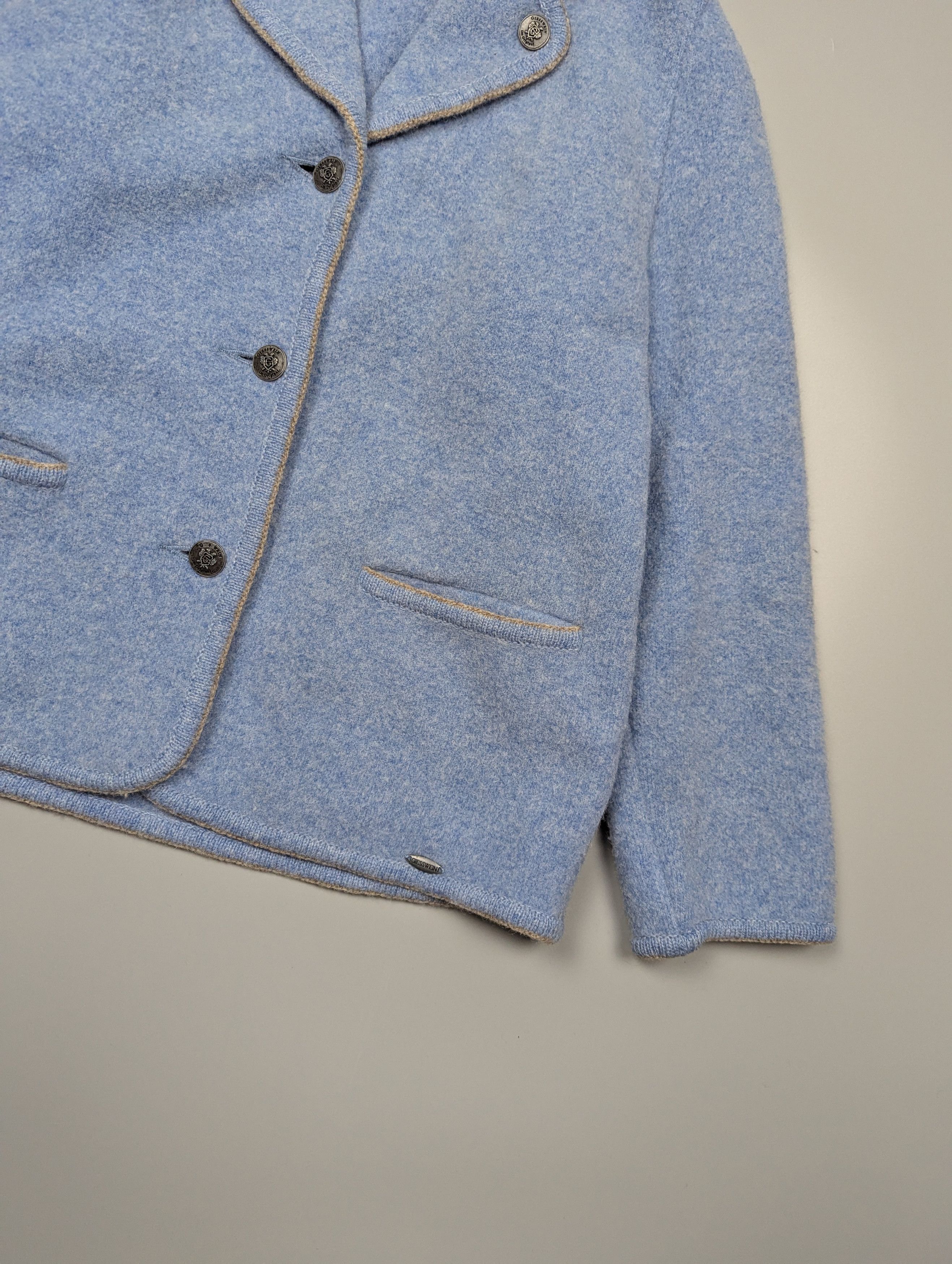 GIESSWEIN Giesswein Wool Blazer Blue US10 Vintage Austria Alpine Size L / US 10 / IT 46 - 7 Thumbnail