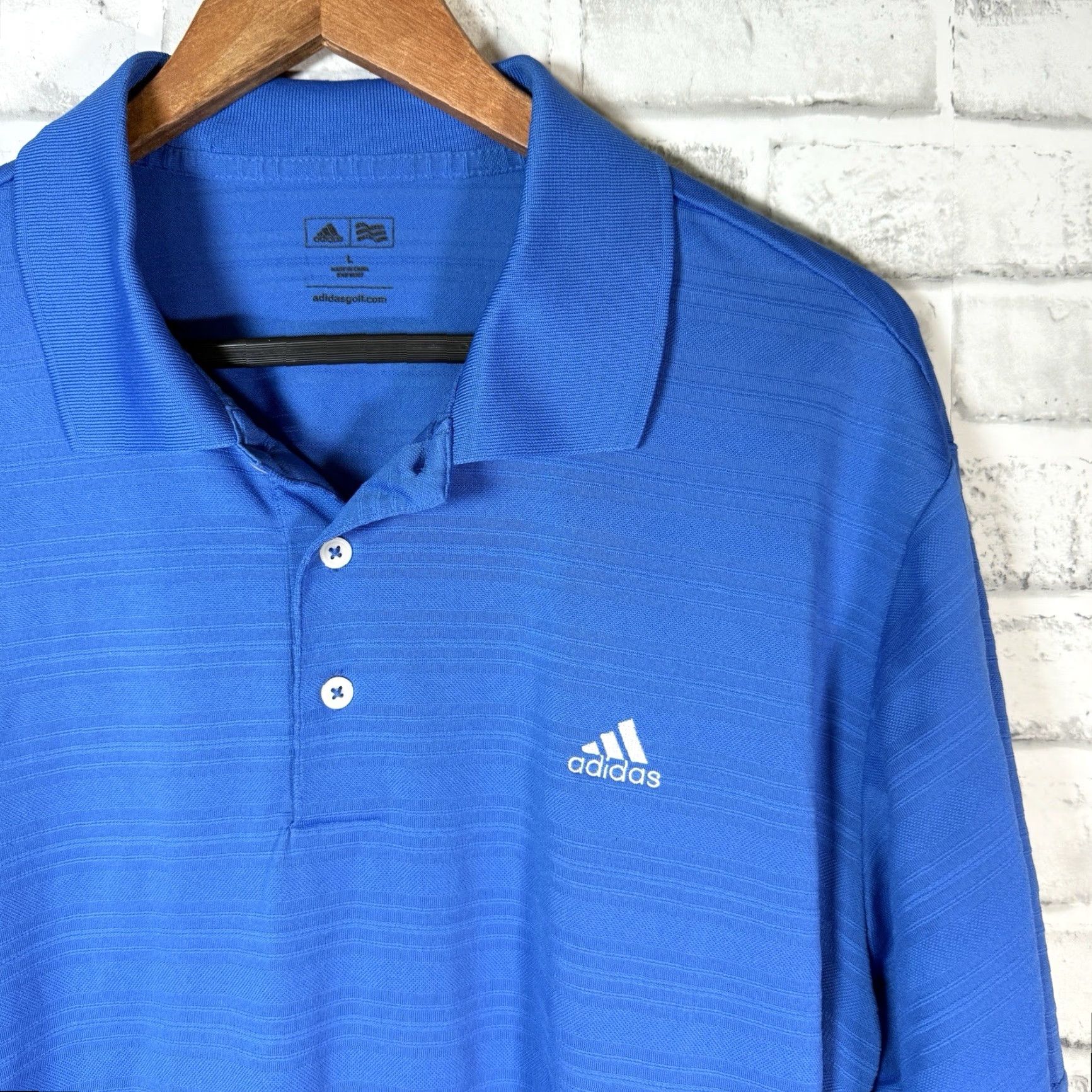 Adidas Adidas Polo Shirt Blue Athletic L Mens Shirt Padding? Size US L / EU 52-54 / 3 - 2 Thumbnail